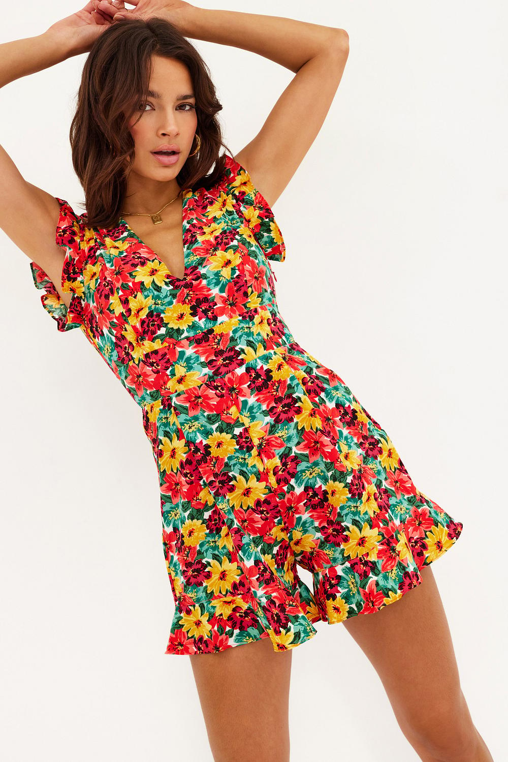 Playsuit with floral print