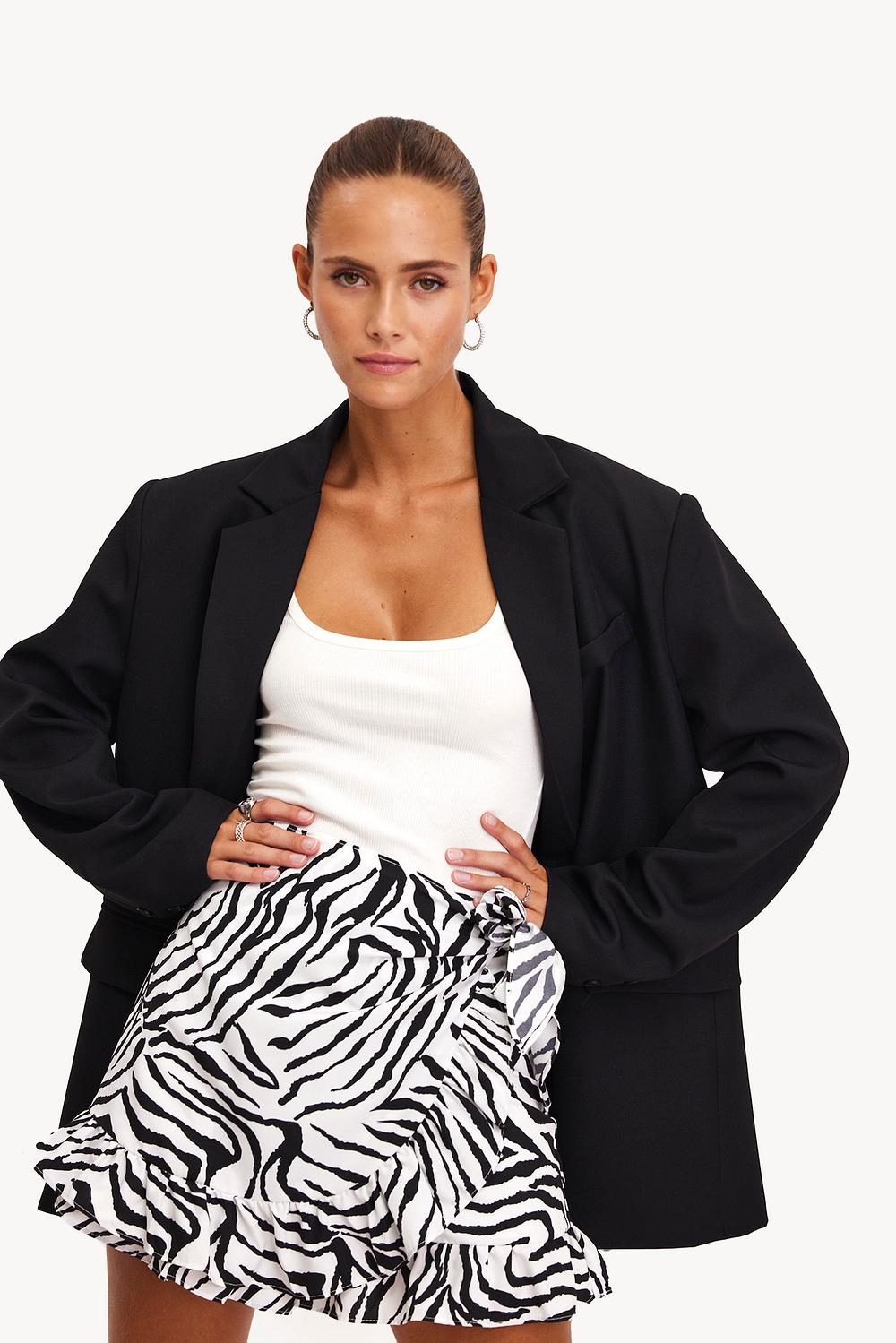 Skort with zebra print