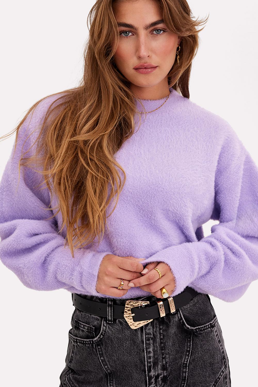 Lilac fluffy sweater