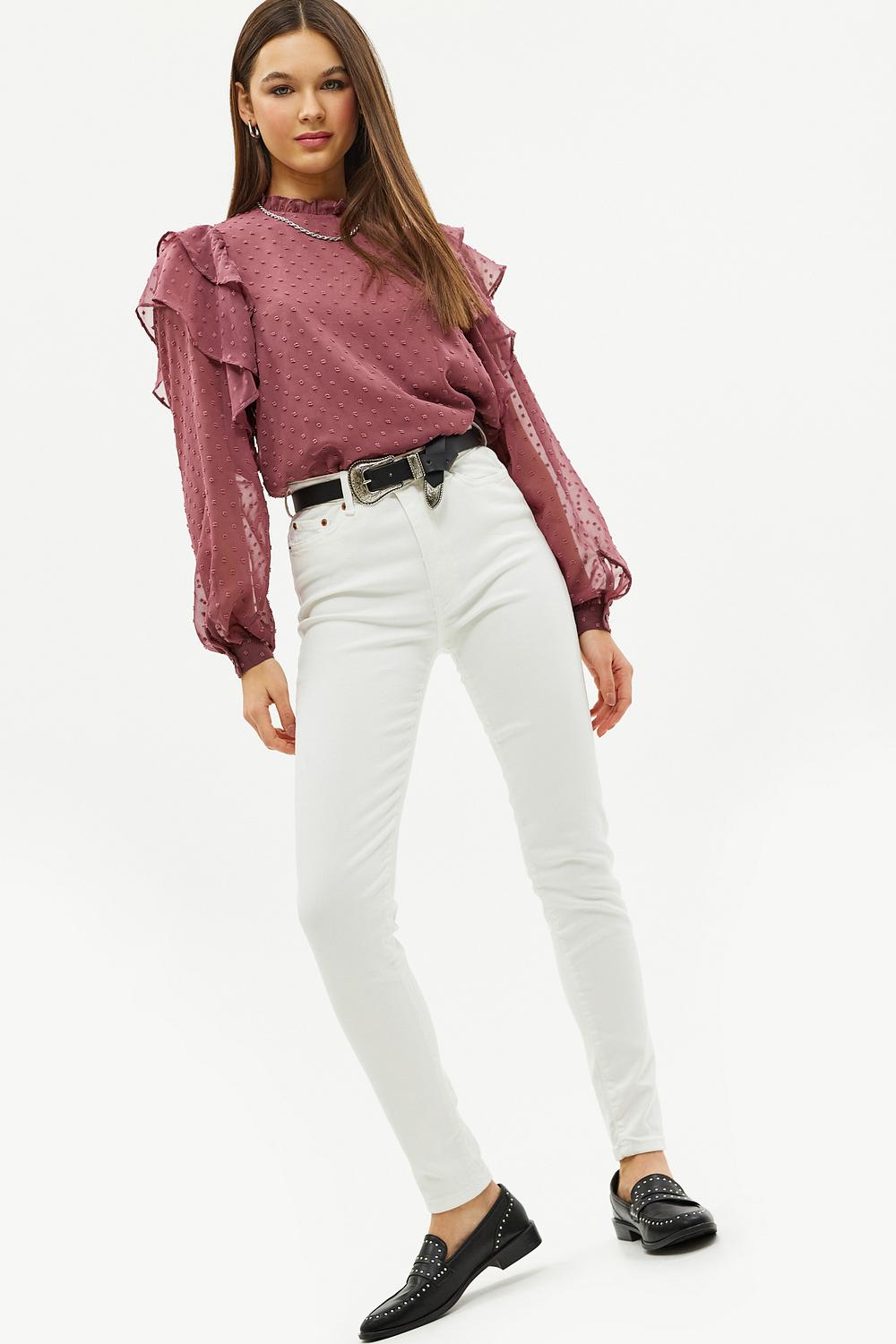 Witte high skinny jeans