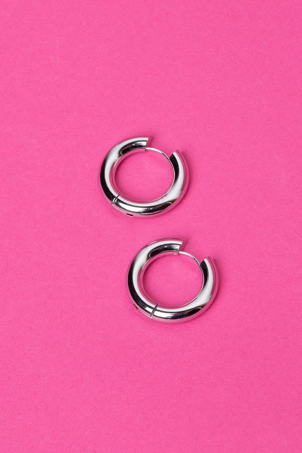 Silver ring earrings