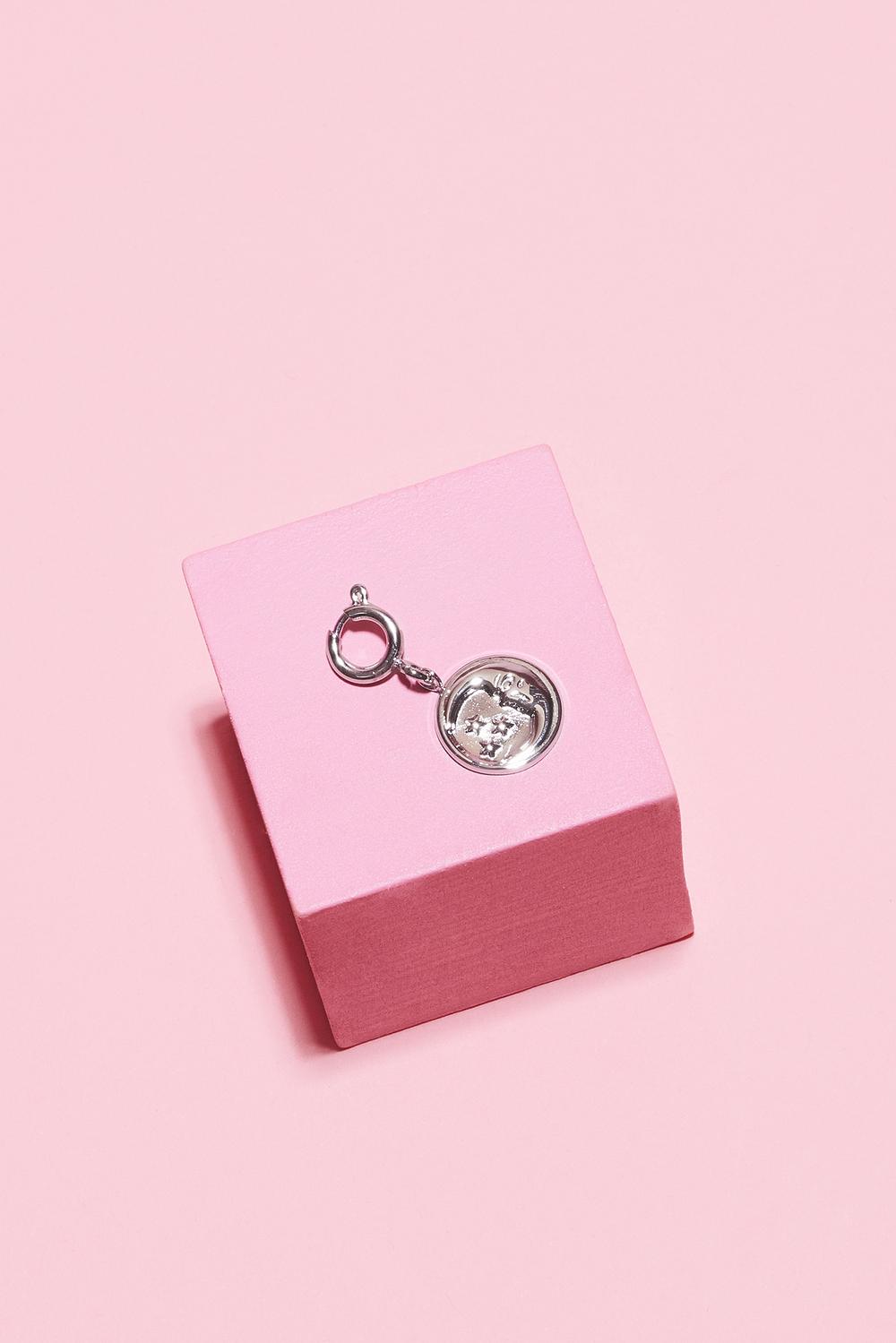 Silver moon charm