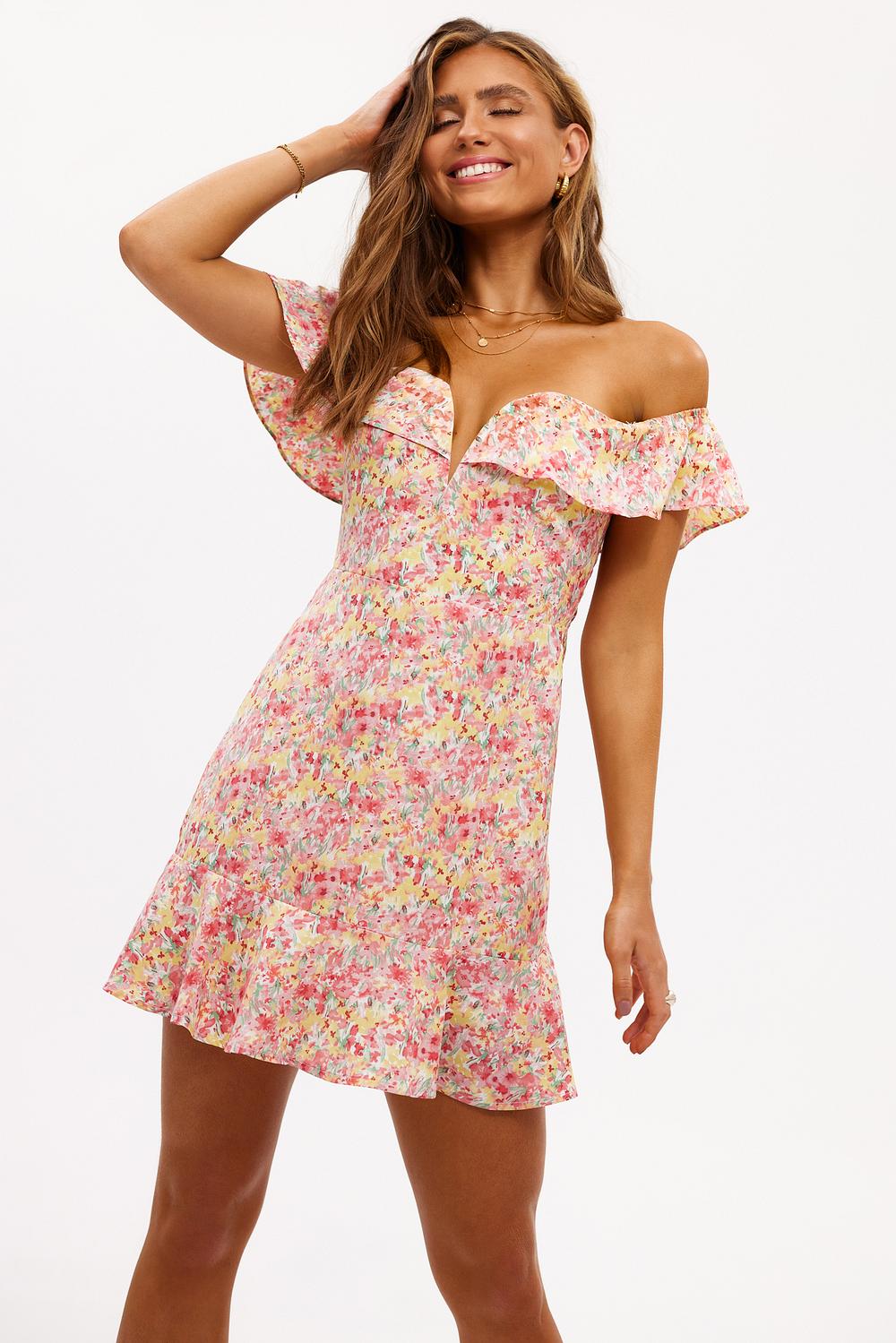 Vestido coral shop estampado