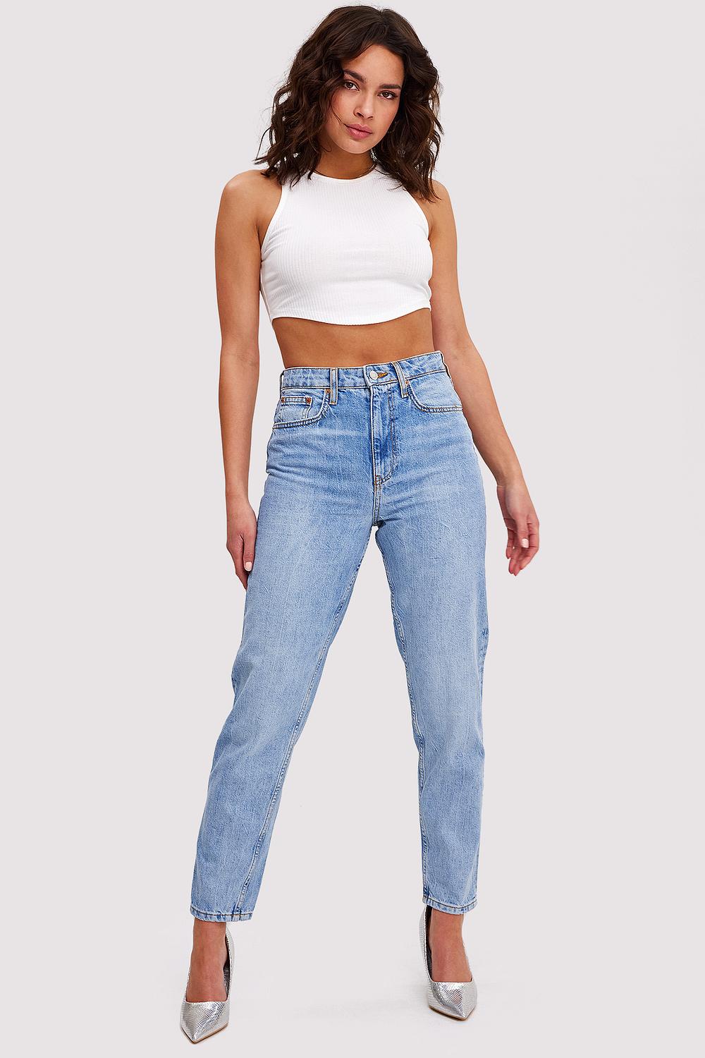 Blue high mom fit jeans