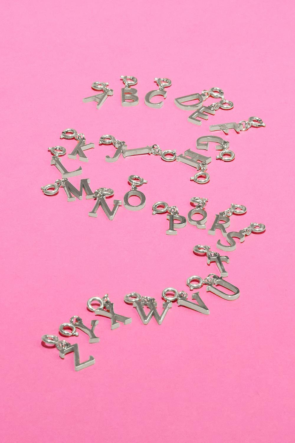 Loavies silver letter charm