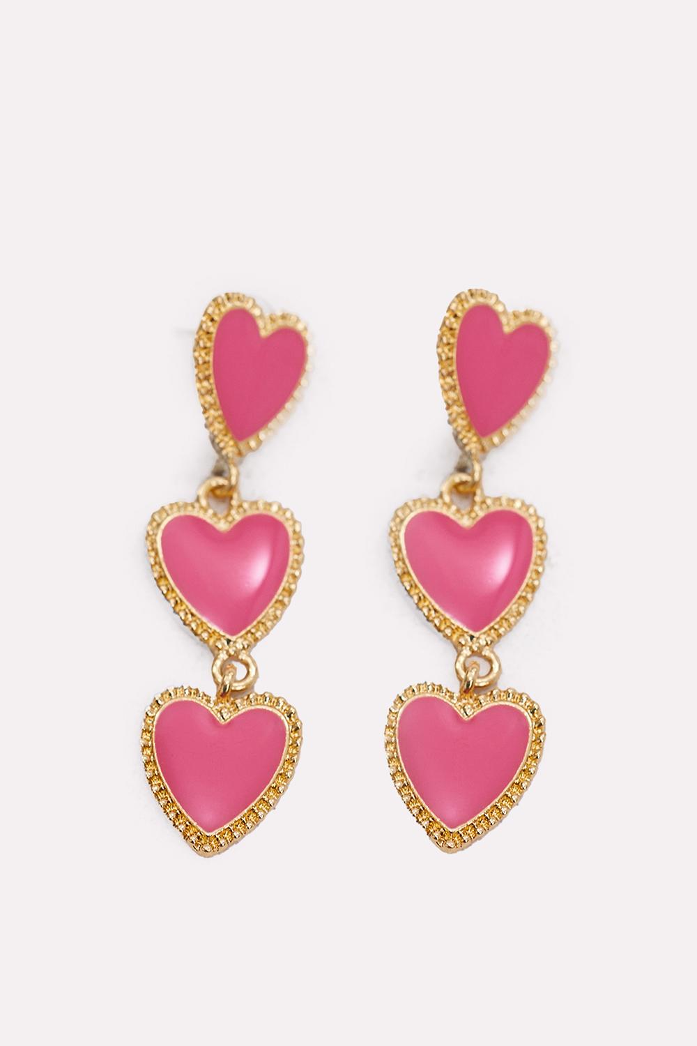 Golden heart earrings