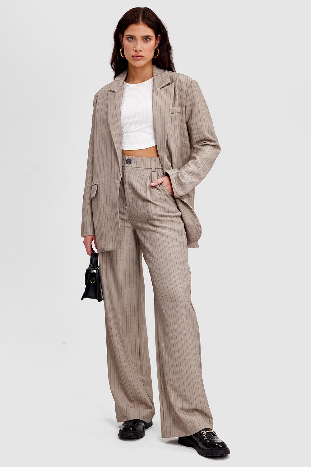 Sand trousers with stripes