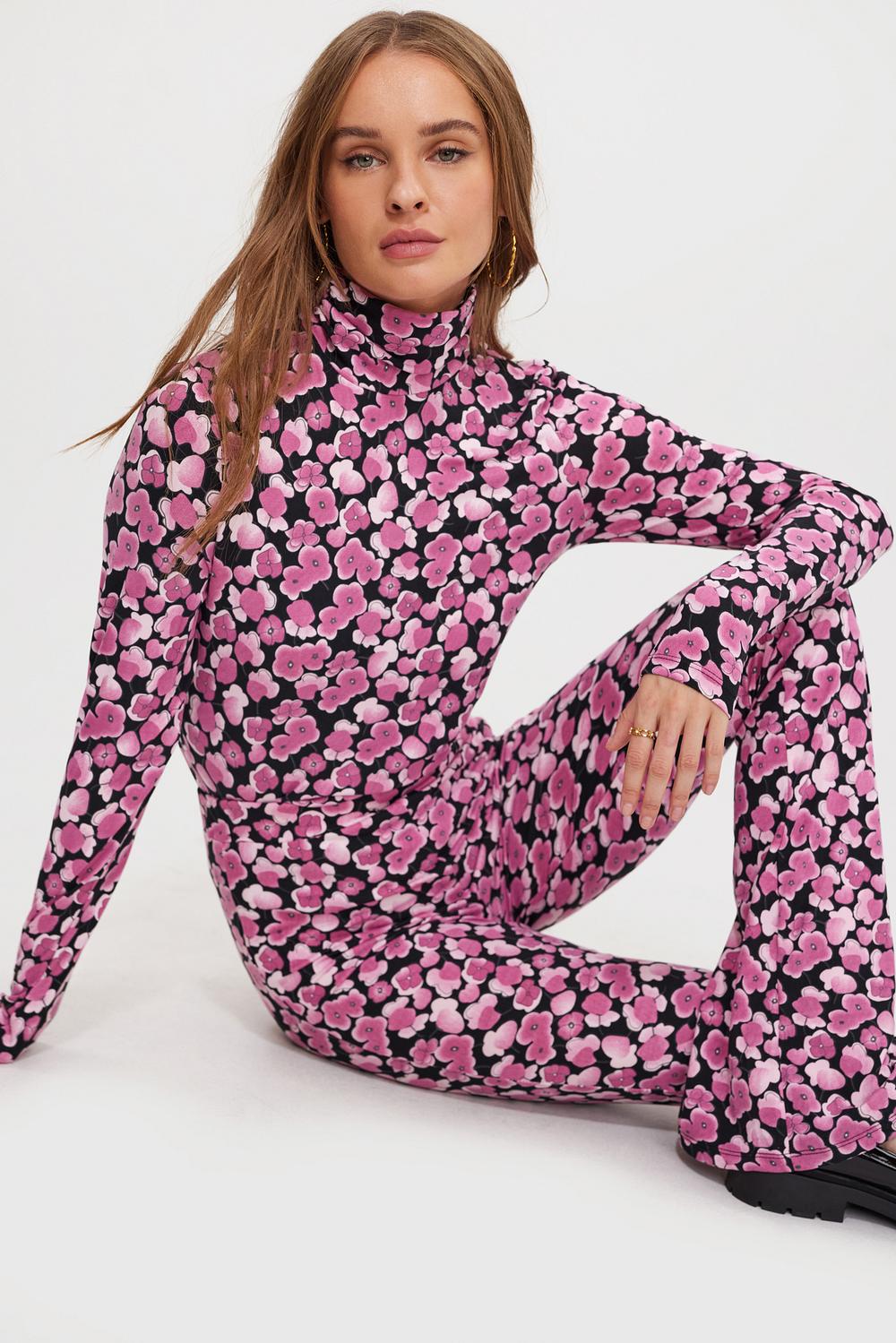 Top met bloemenprint