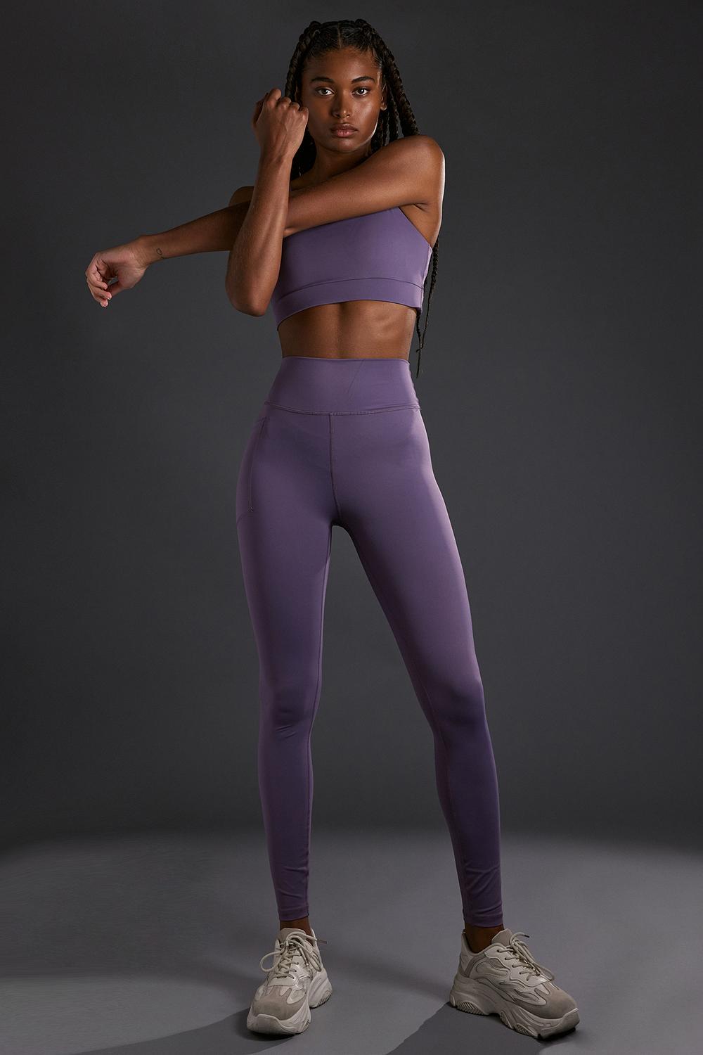 Purple sports leggings