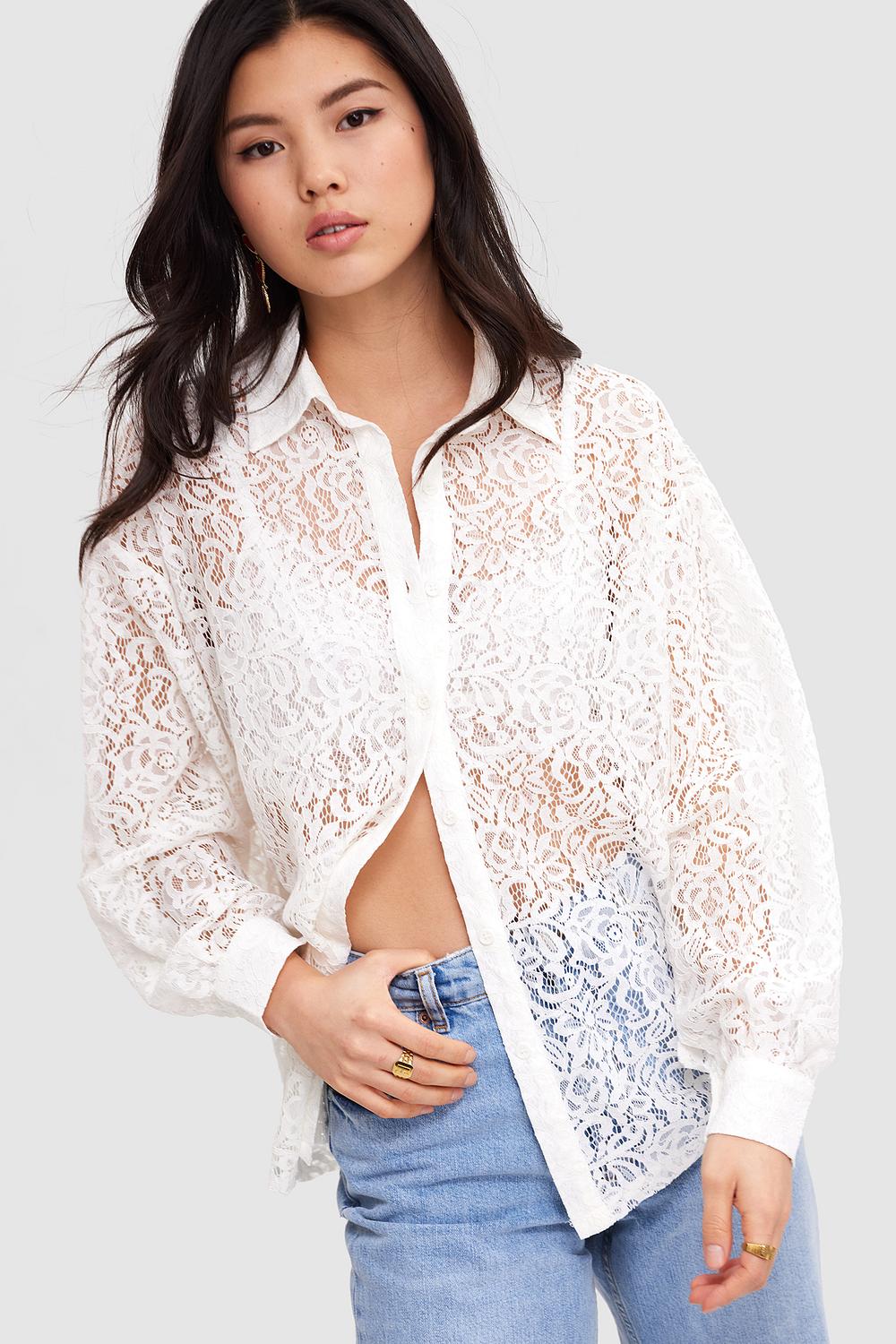 Offwhite lace blouse