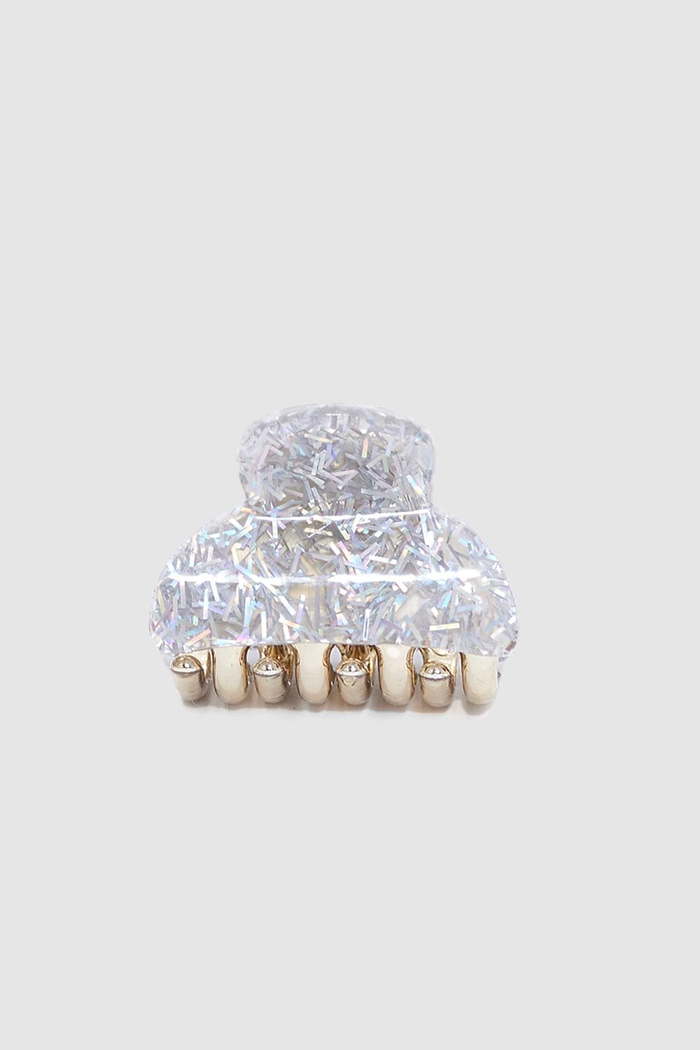 Silver hair clip