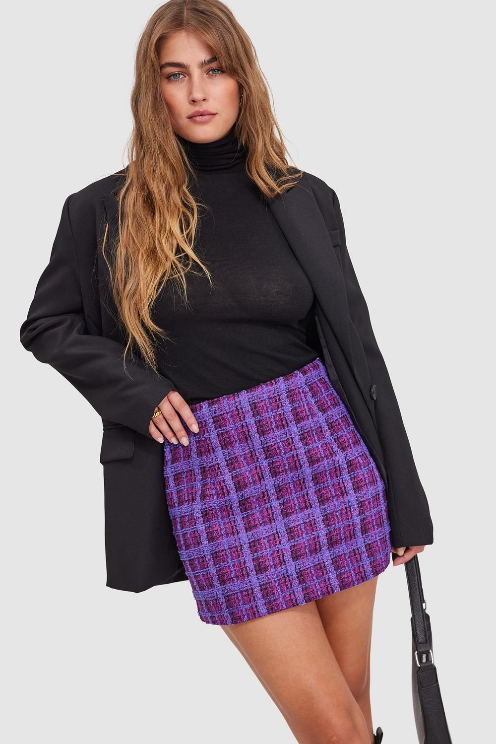 Purple mini skirt