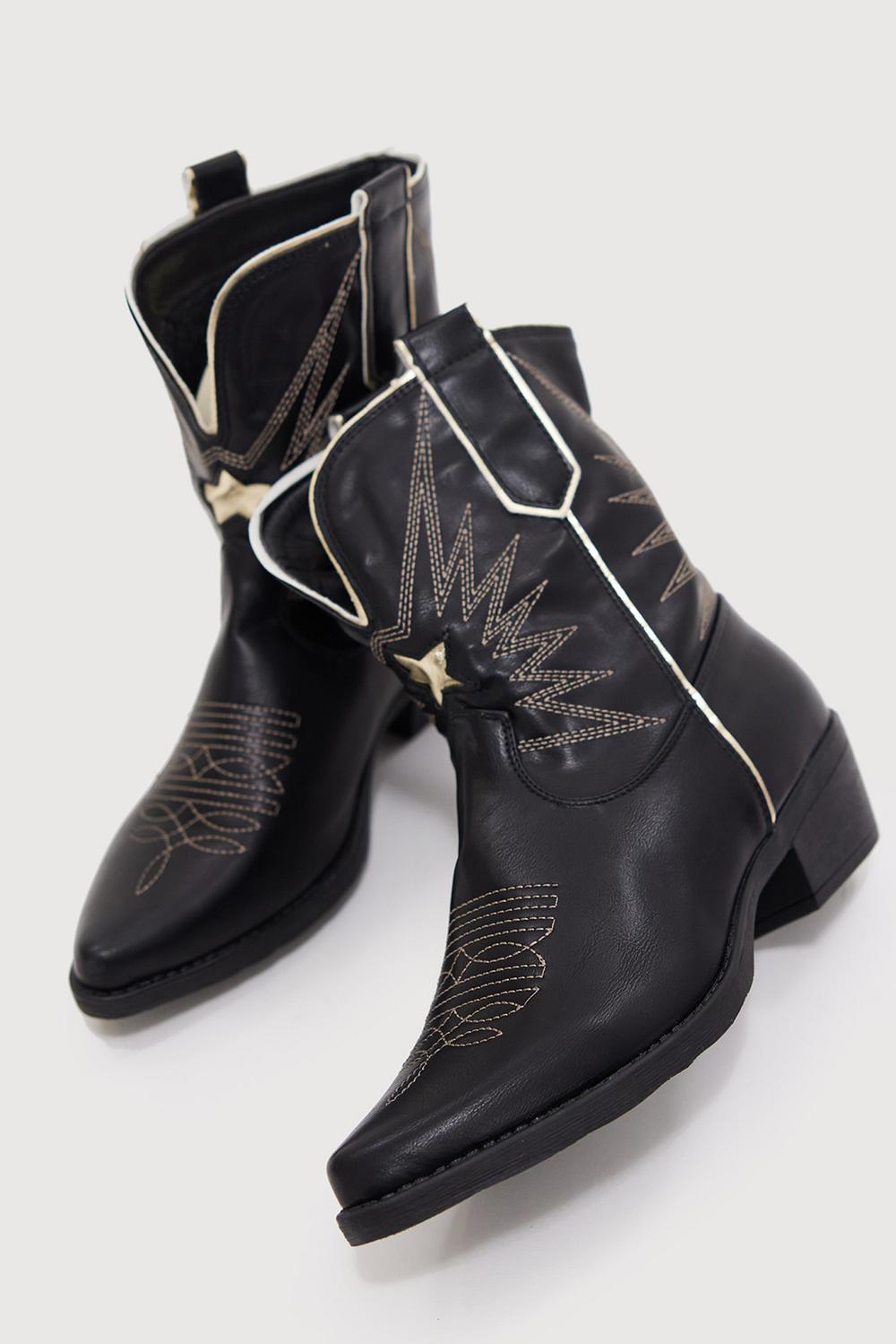 Black cowboy boots