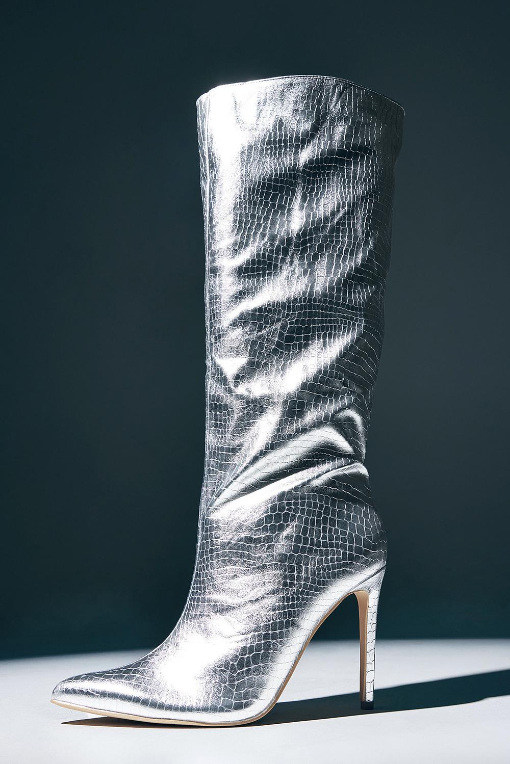 Silver boots