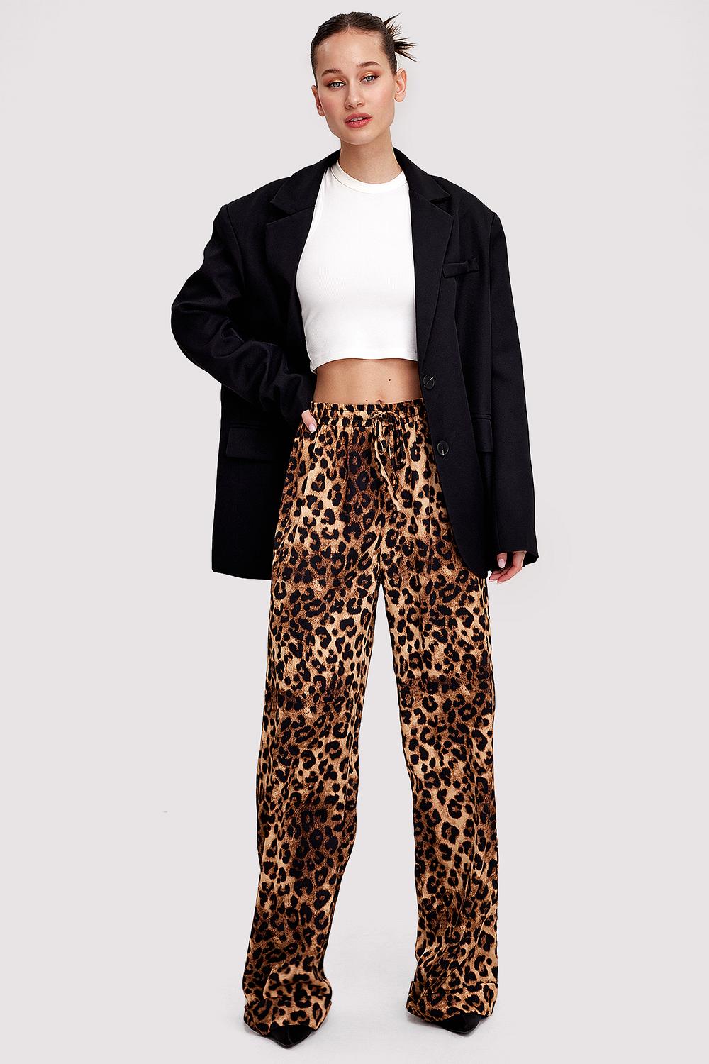 Pyjama broek met luipaardprint