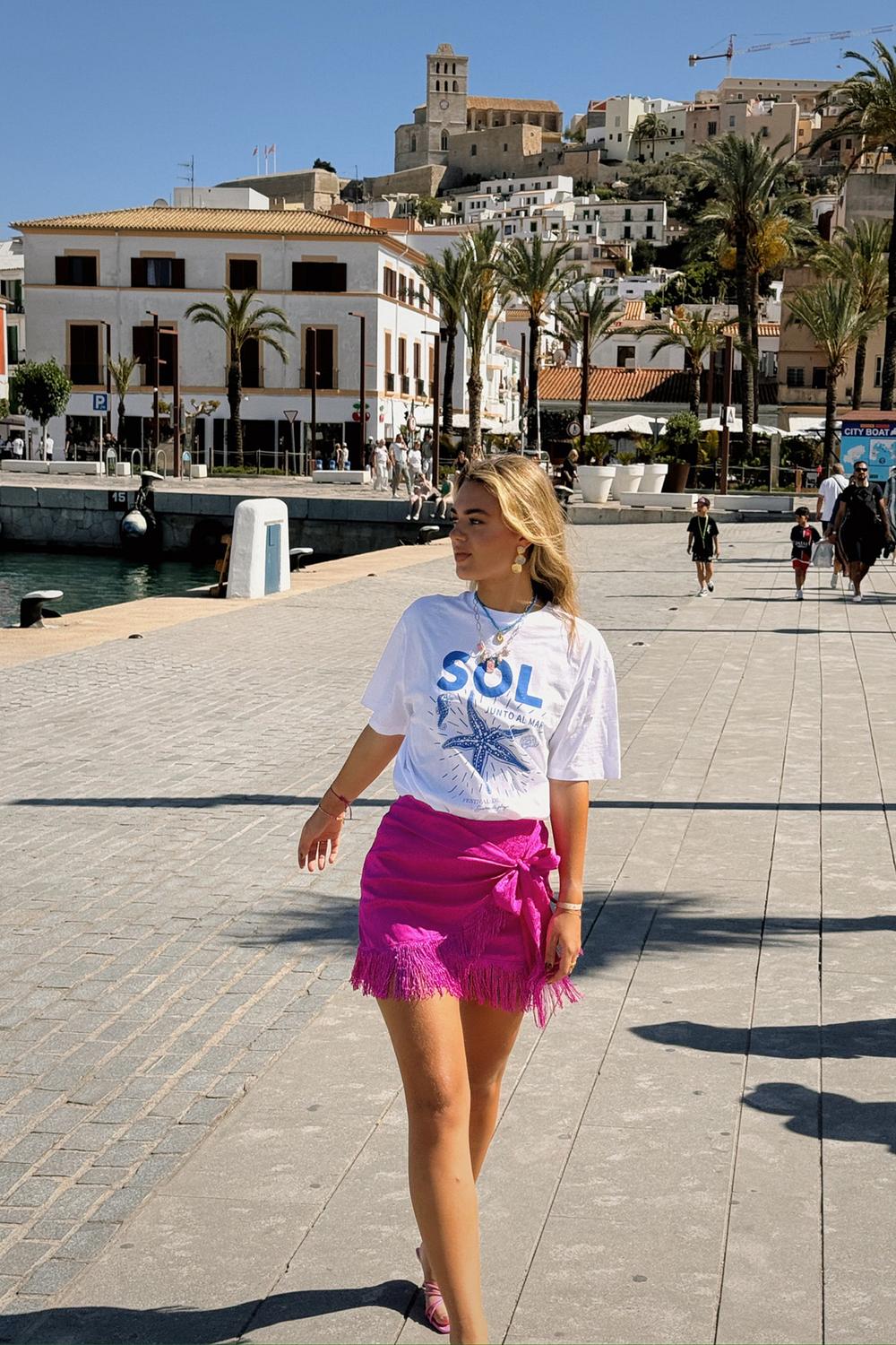 Jupe-short fuchsia