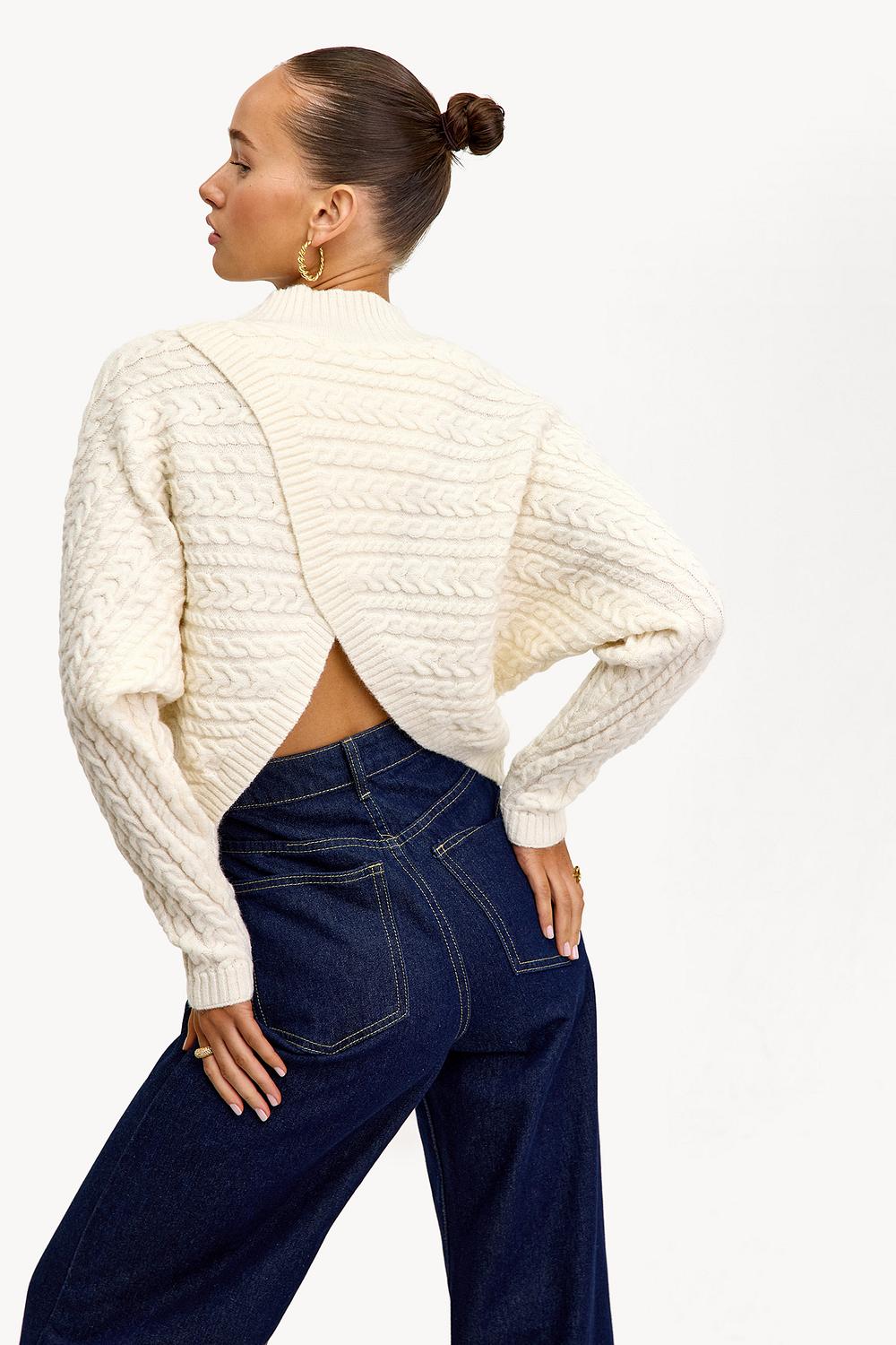 Pull blanc cassé
