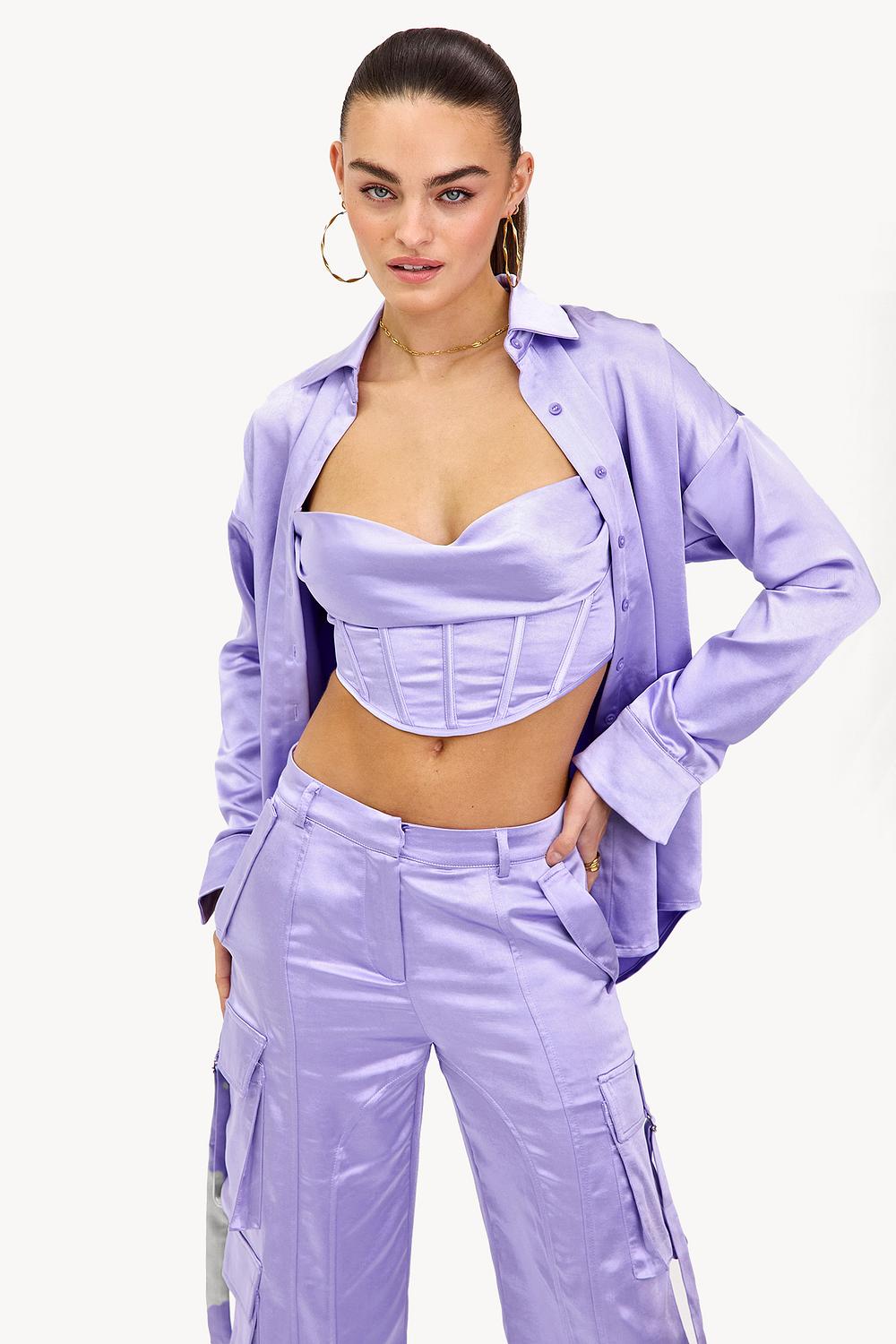 Top corsetero morado