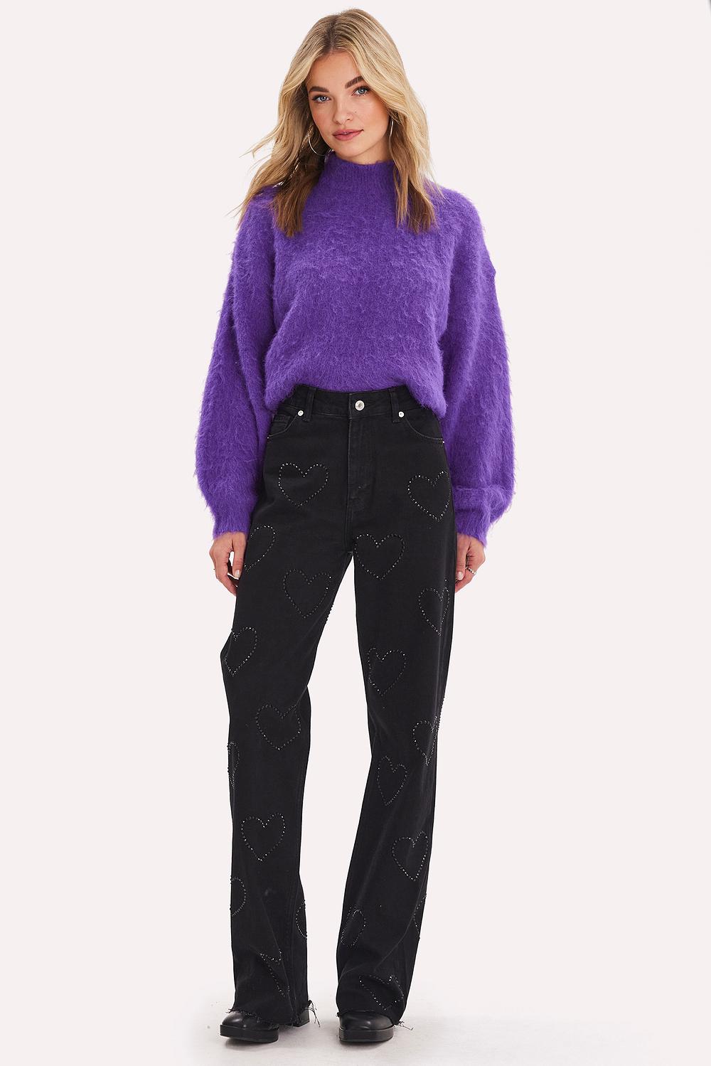 Jean droit haut noir