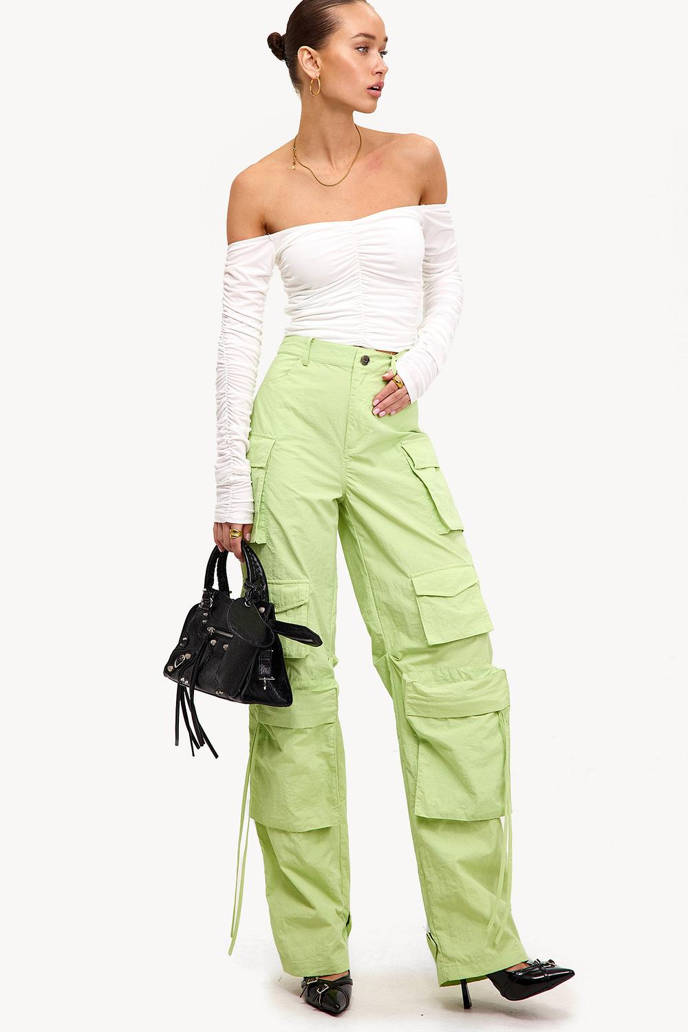 Pantalon cargo vert
