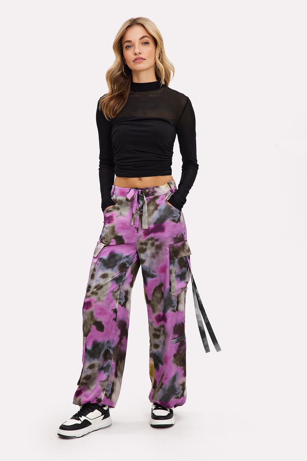 Pantalon cargo violet