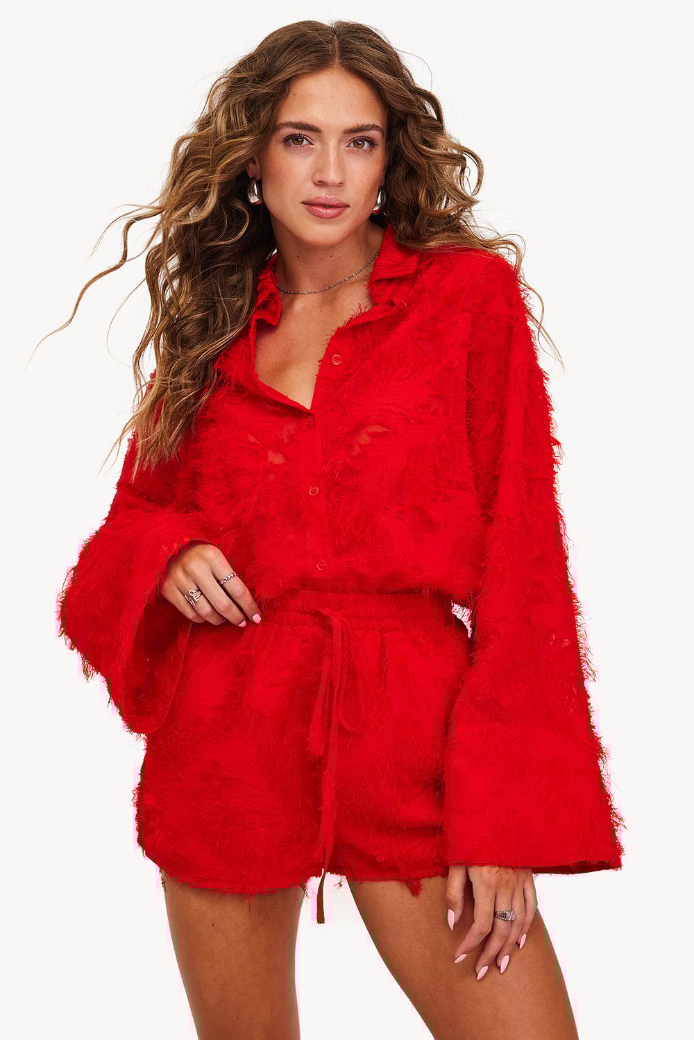 Red blouse