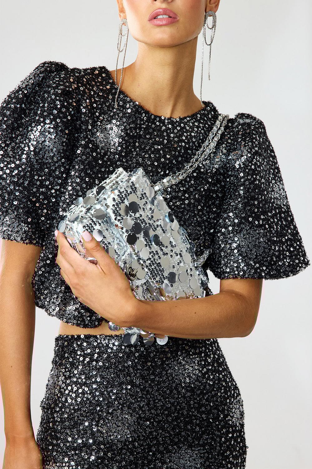 Bolso plateado