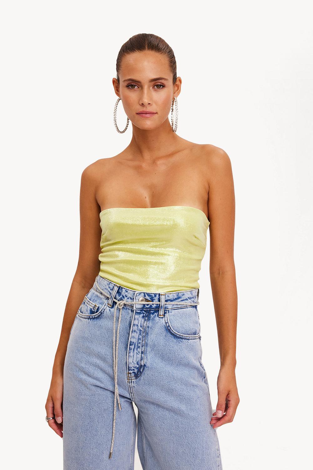 Lime bandeau top
