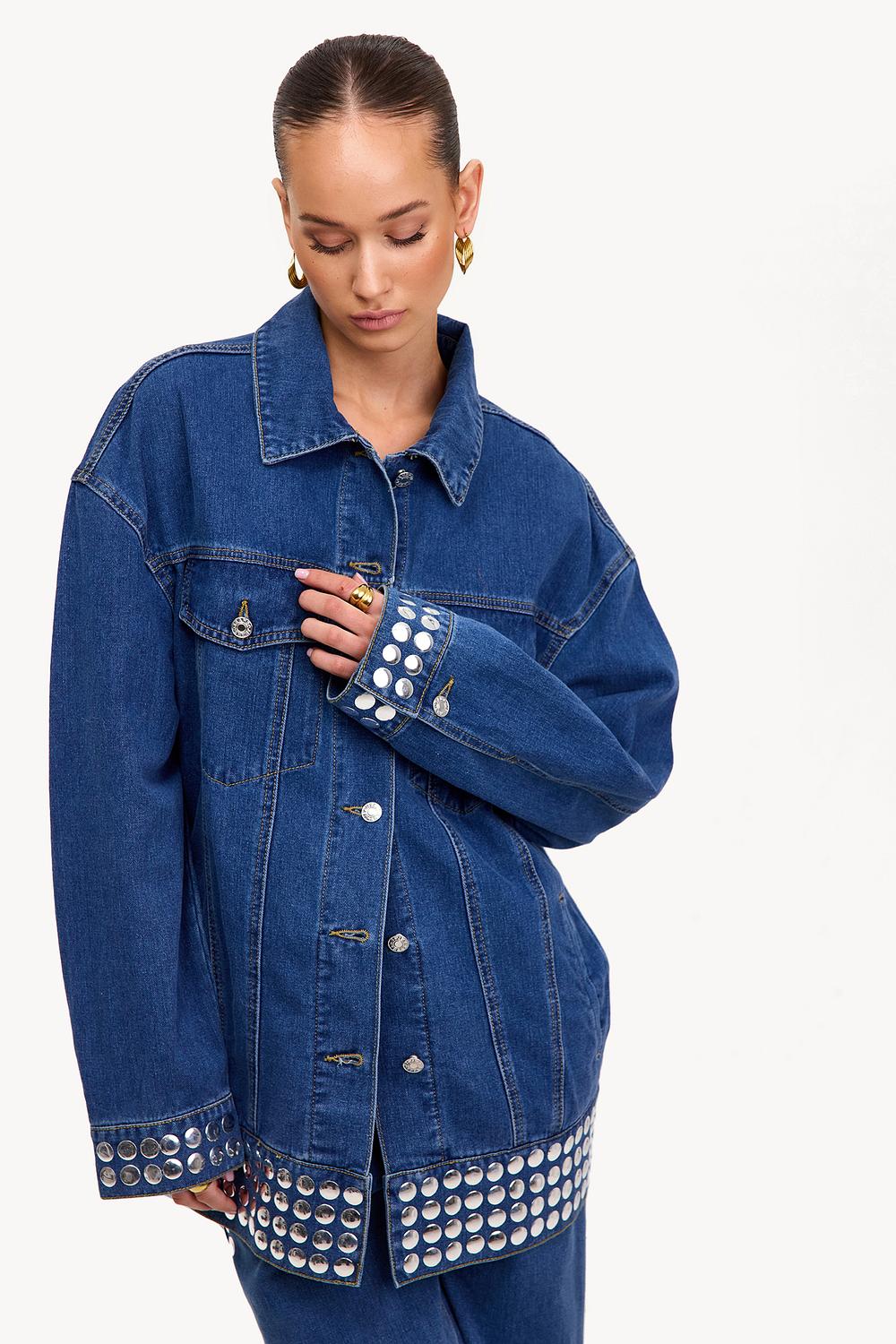 Veste en jean bleu