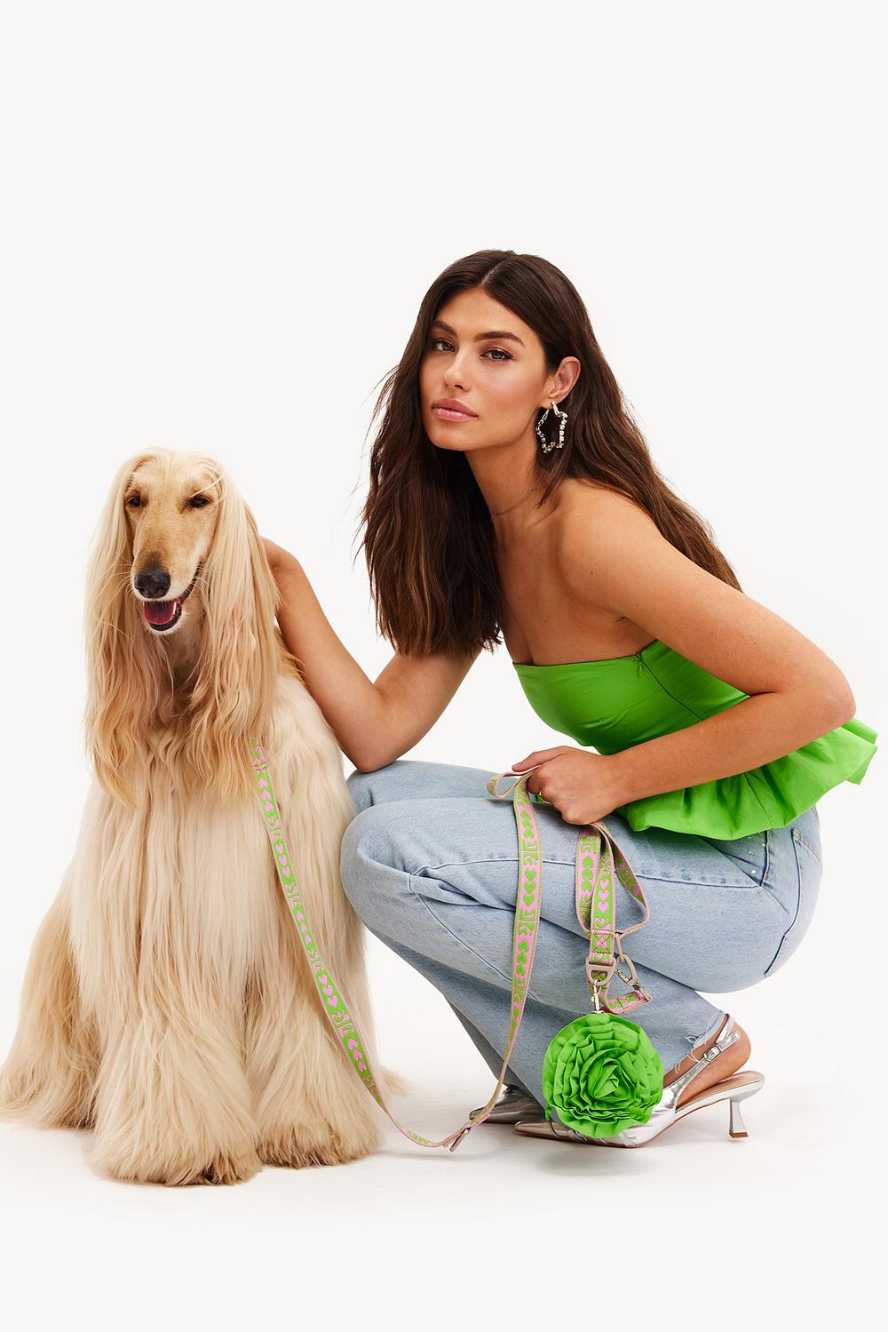 Top sin tirantes verde