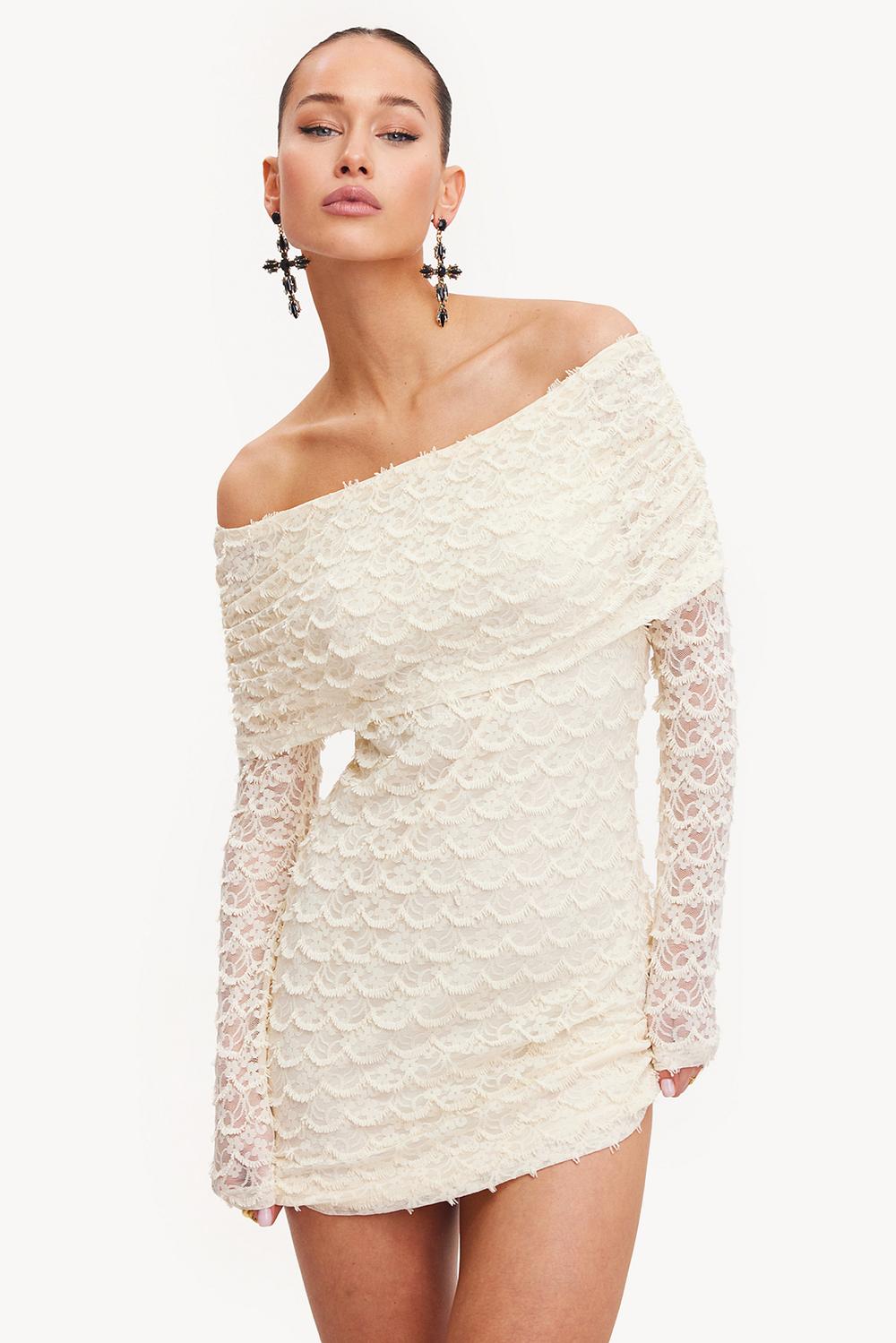 Off-white off shoulder dress