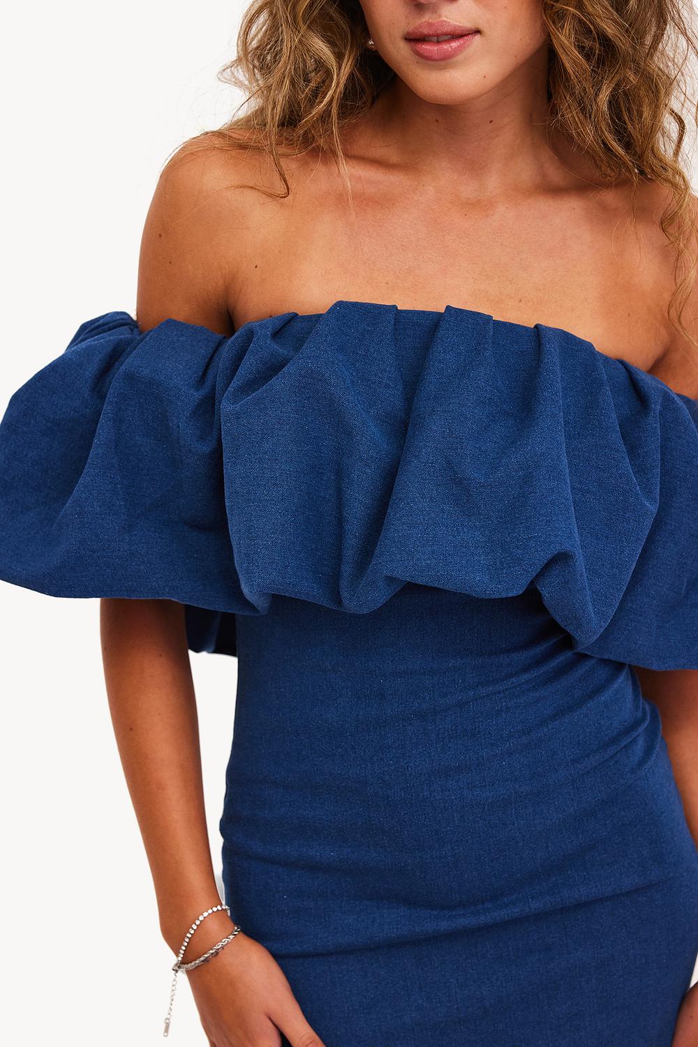 Loavies ruffle dress top