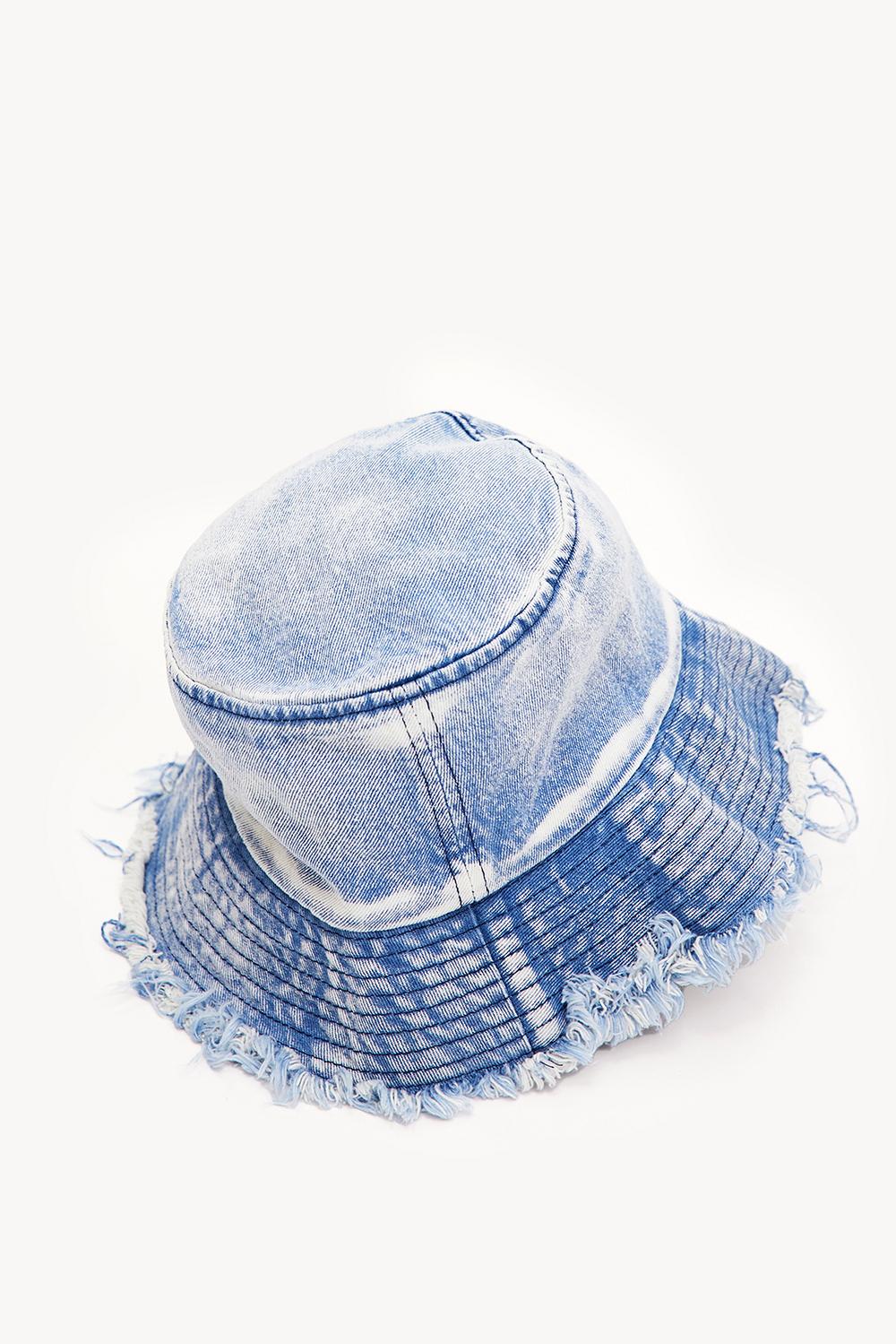 Blue denim bucket hat