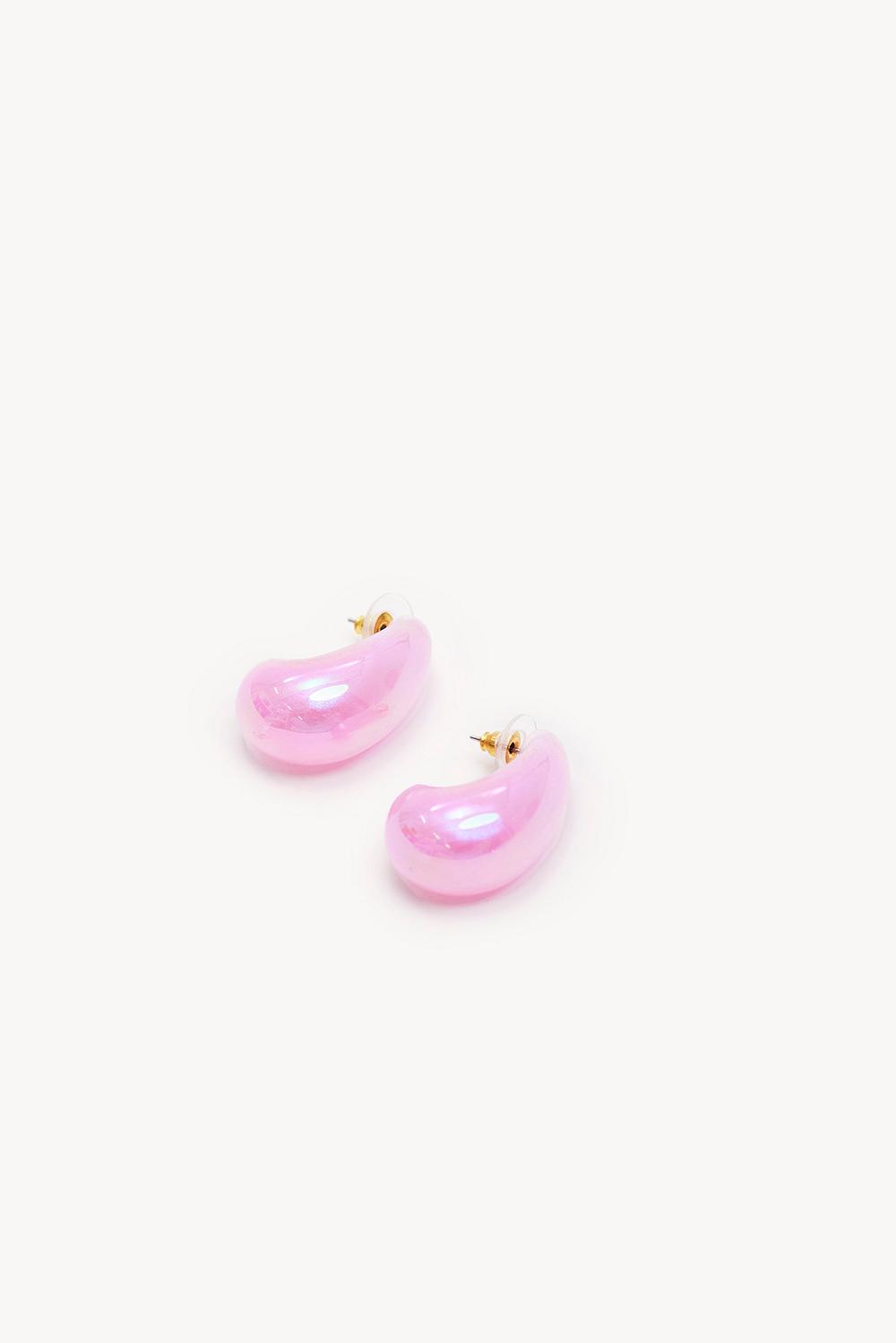 Roze waterdrop oorbellen