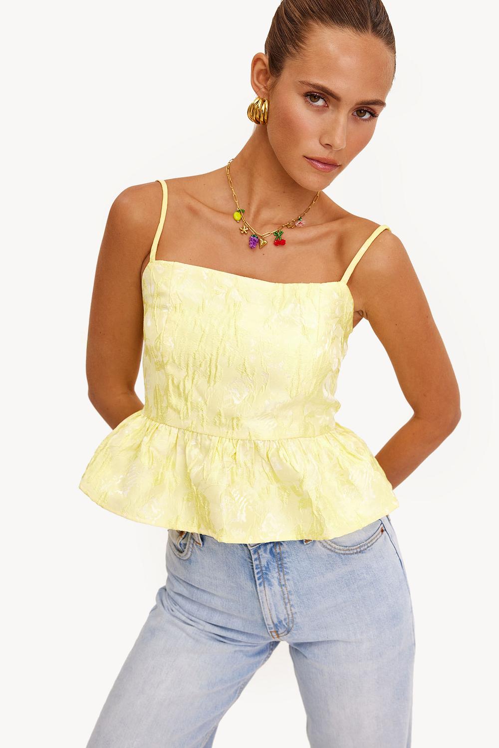 Top jaune