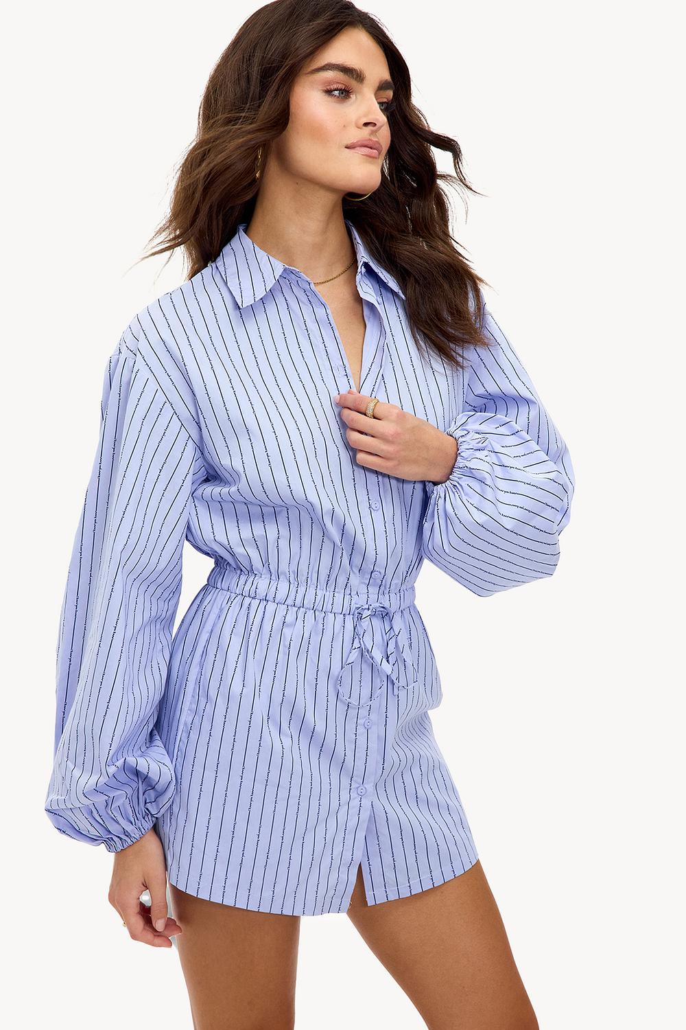 Lichtblauwe playsuit