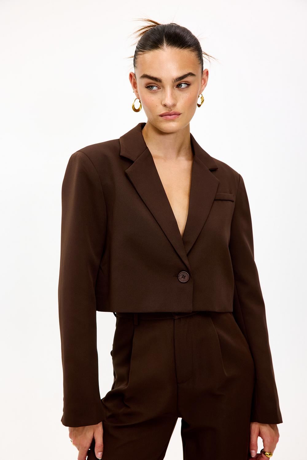 Donkerbruine blazer
