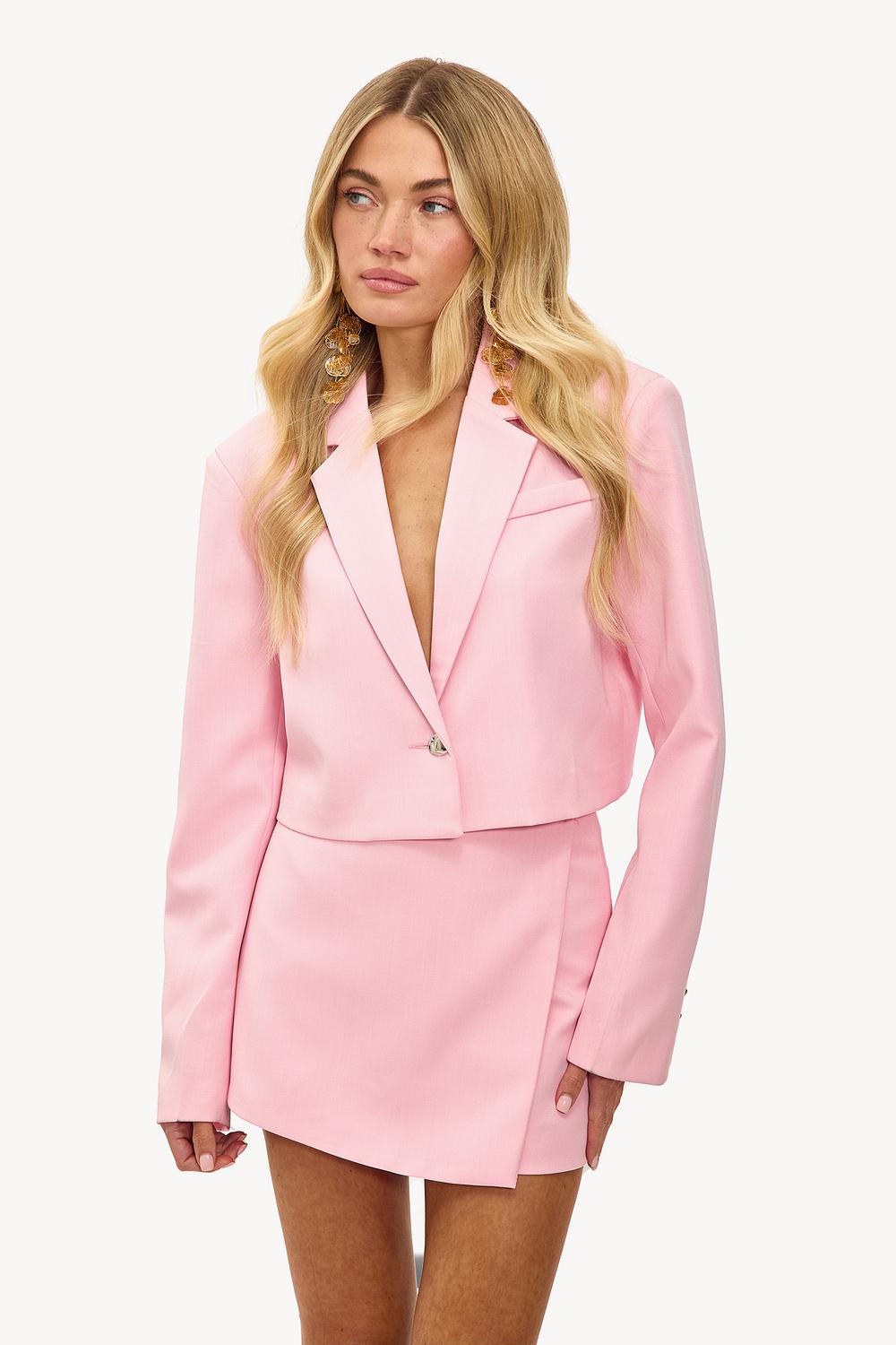 Light pink cropped blazer