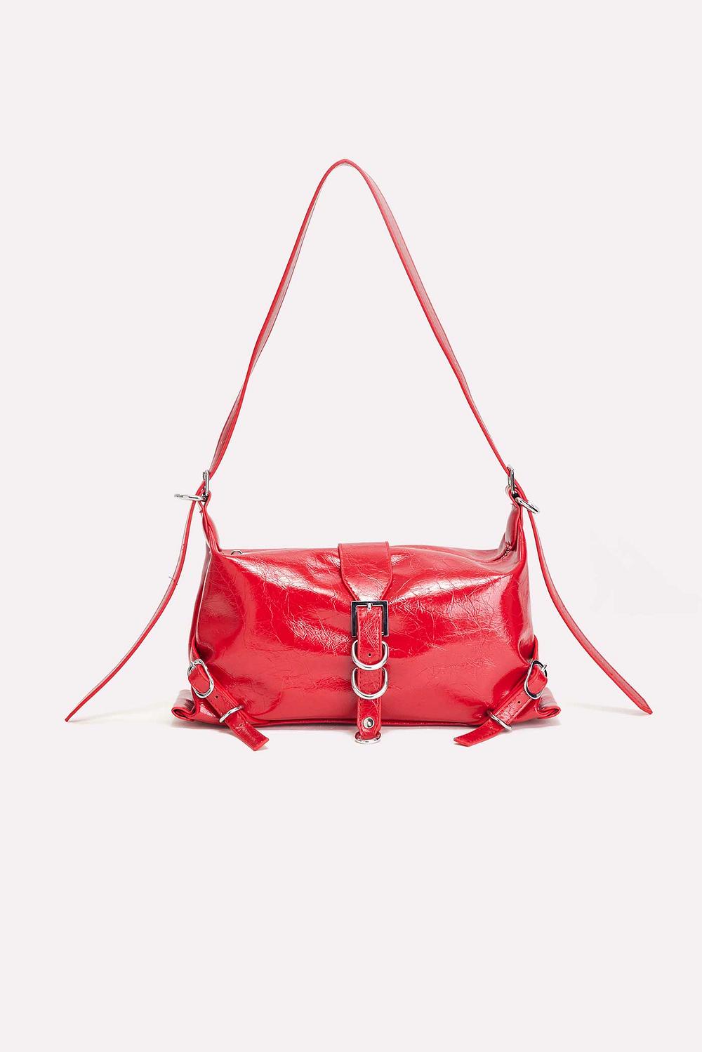Red hand bag