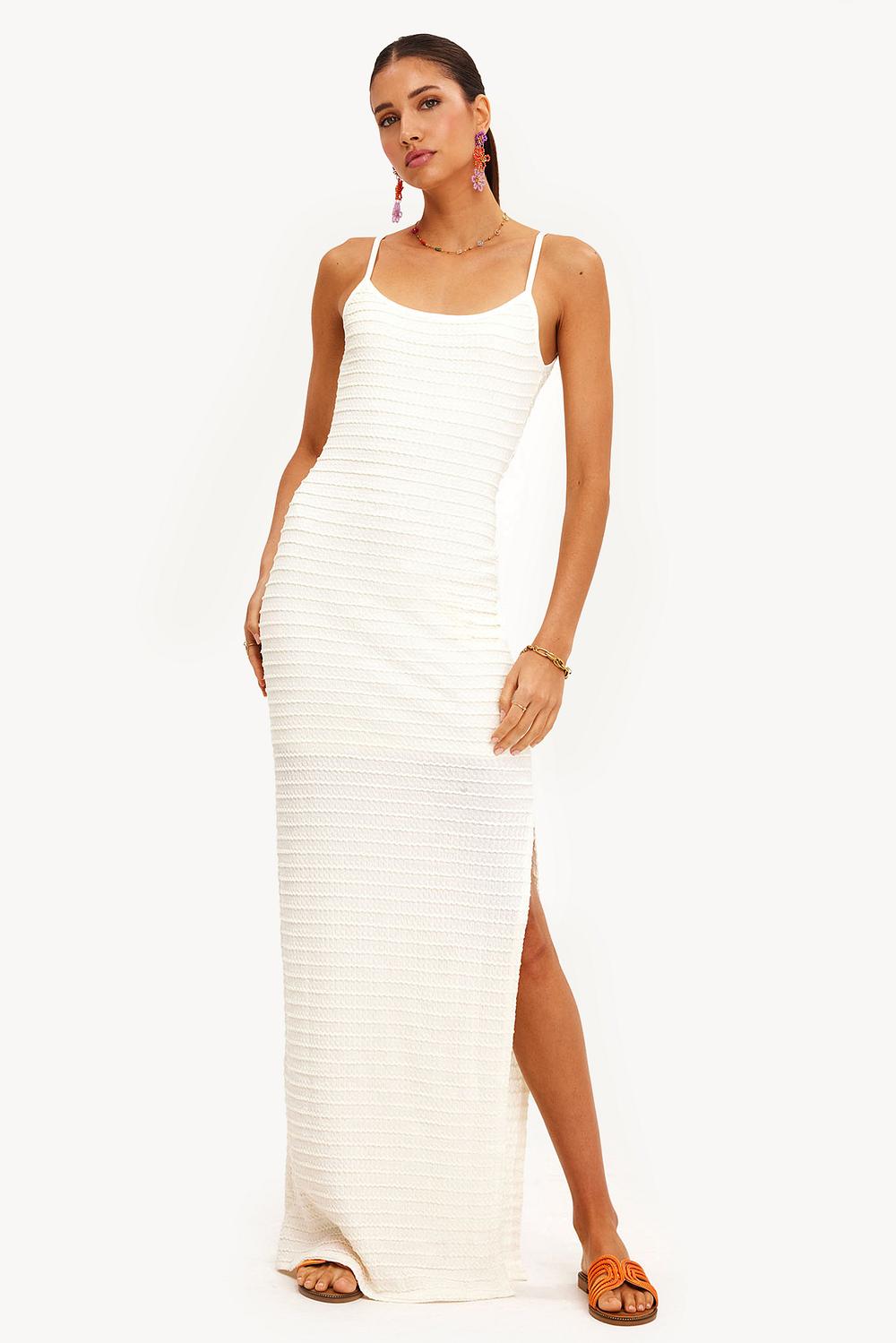 Off-white maxi dress