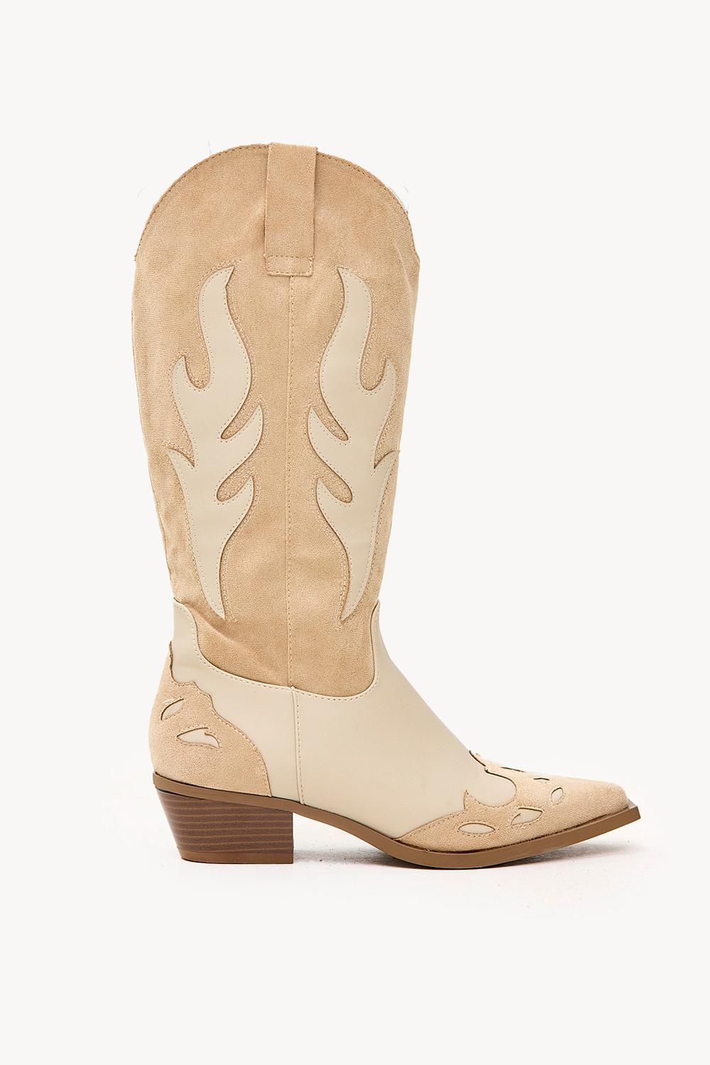 Botas de cowboy beige