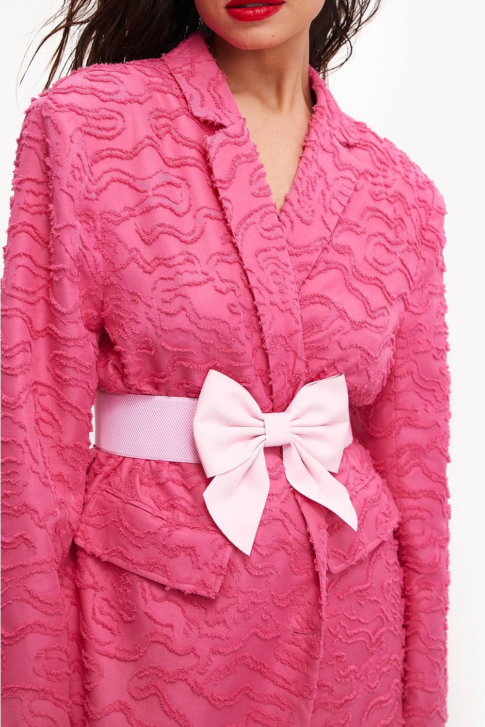 Pink belt with bow