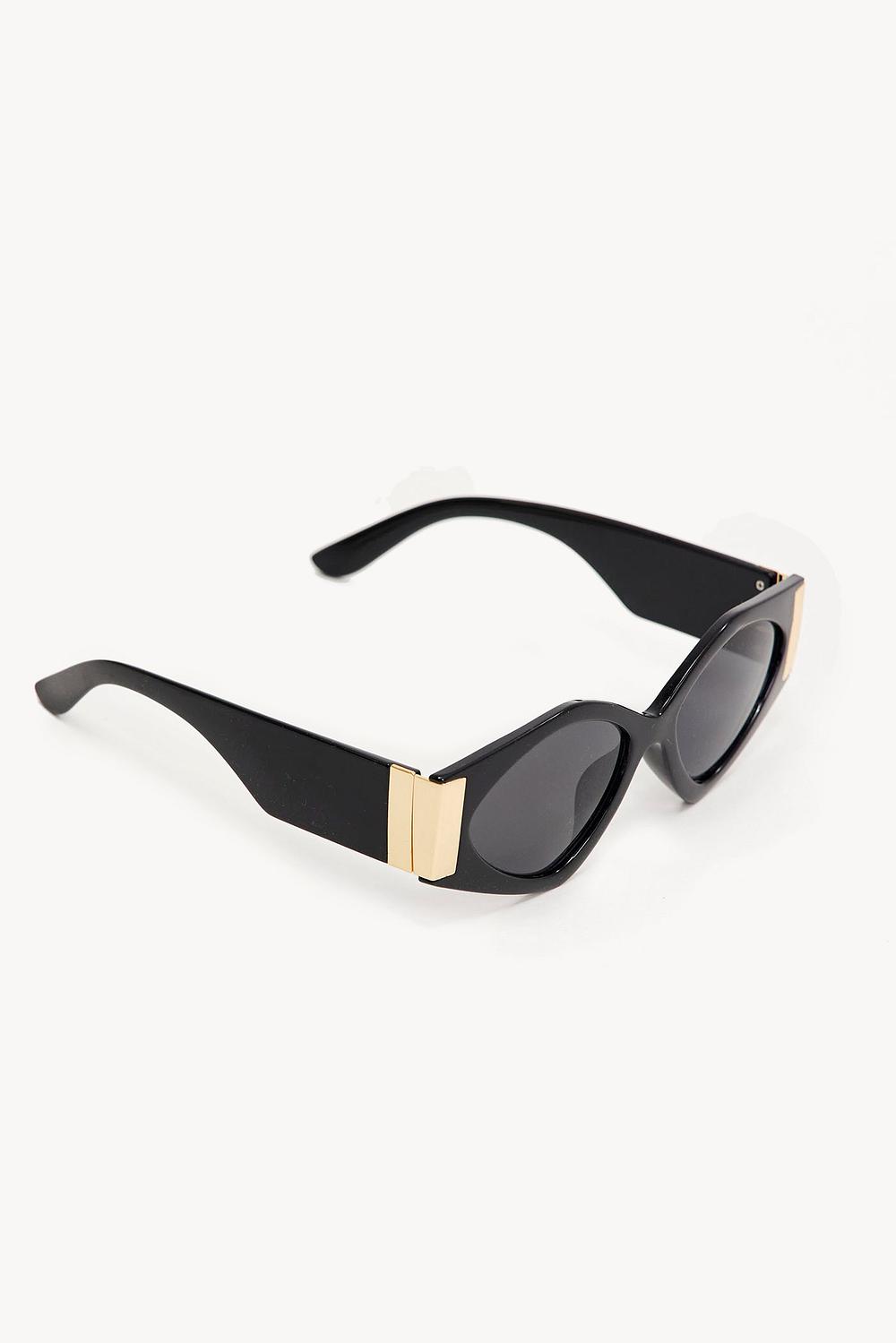 Black sunglasses with golden details
