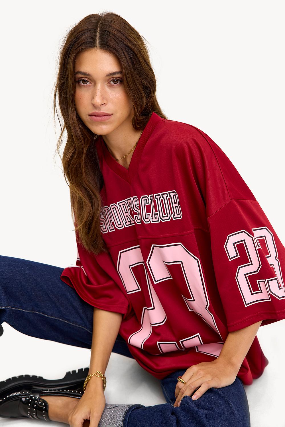 Camiseta burdeos