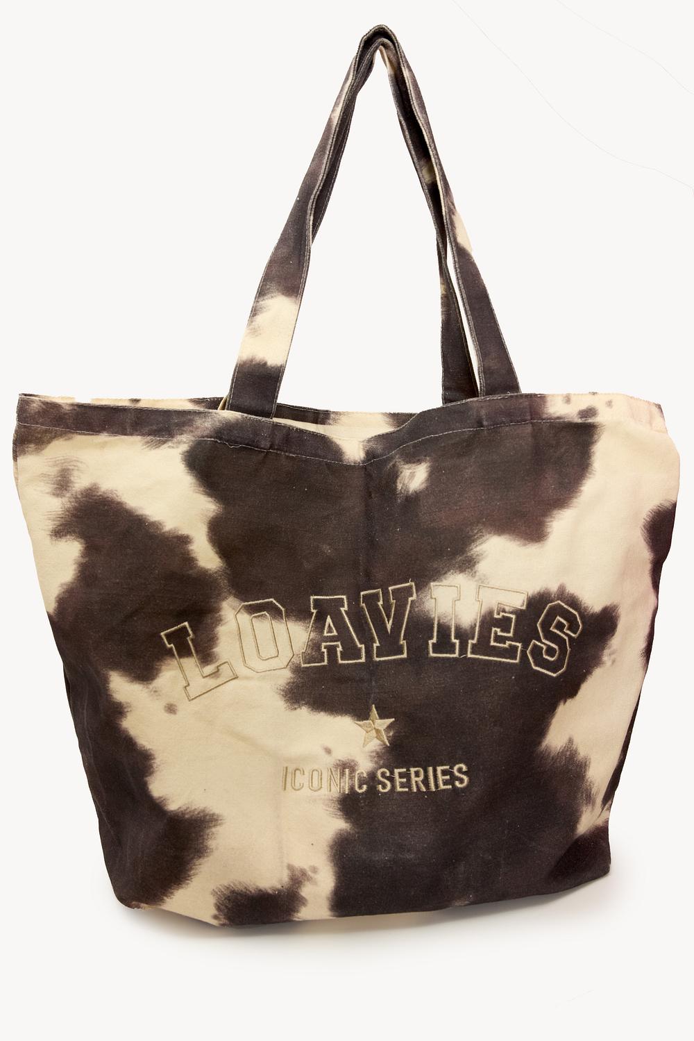 Sac brun avec imprimé
