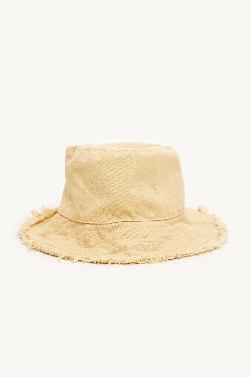 Lichtgele bucket hat