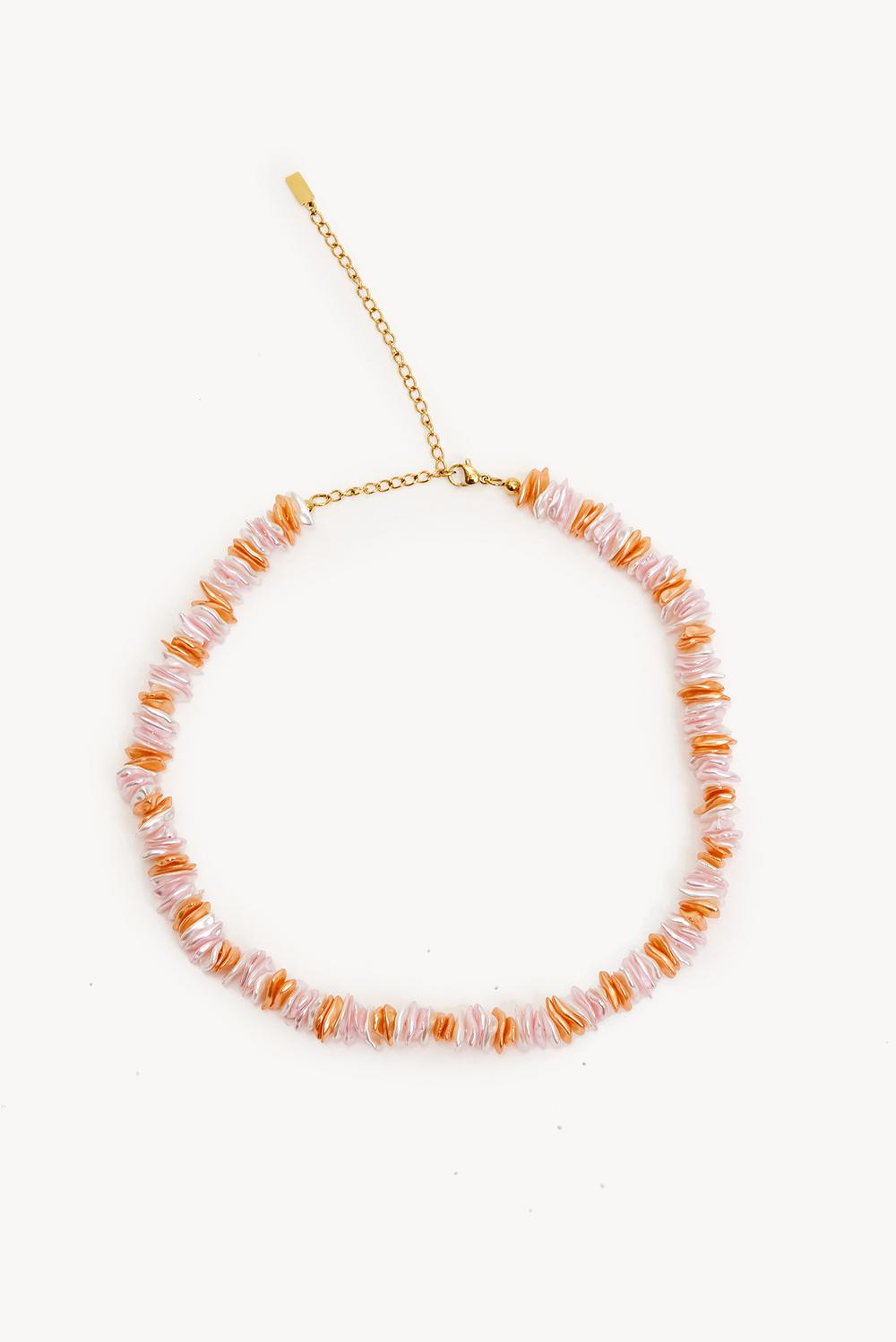 Orange shell necklace