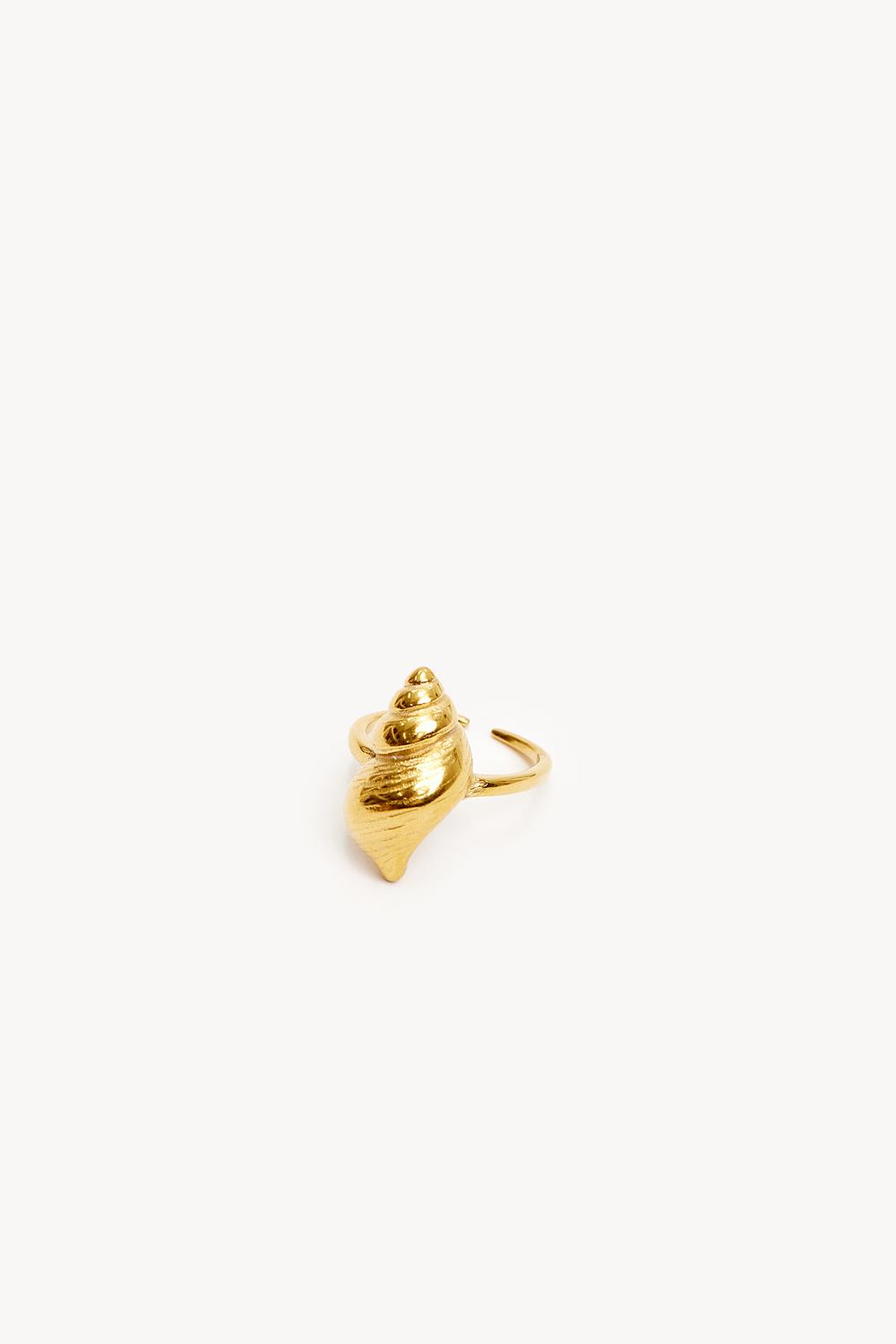 Golden shell ring