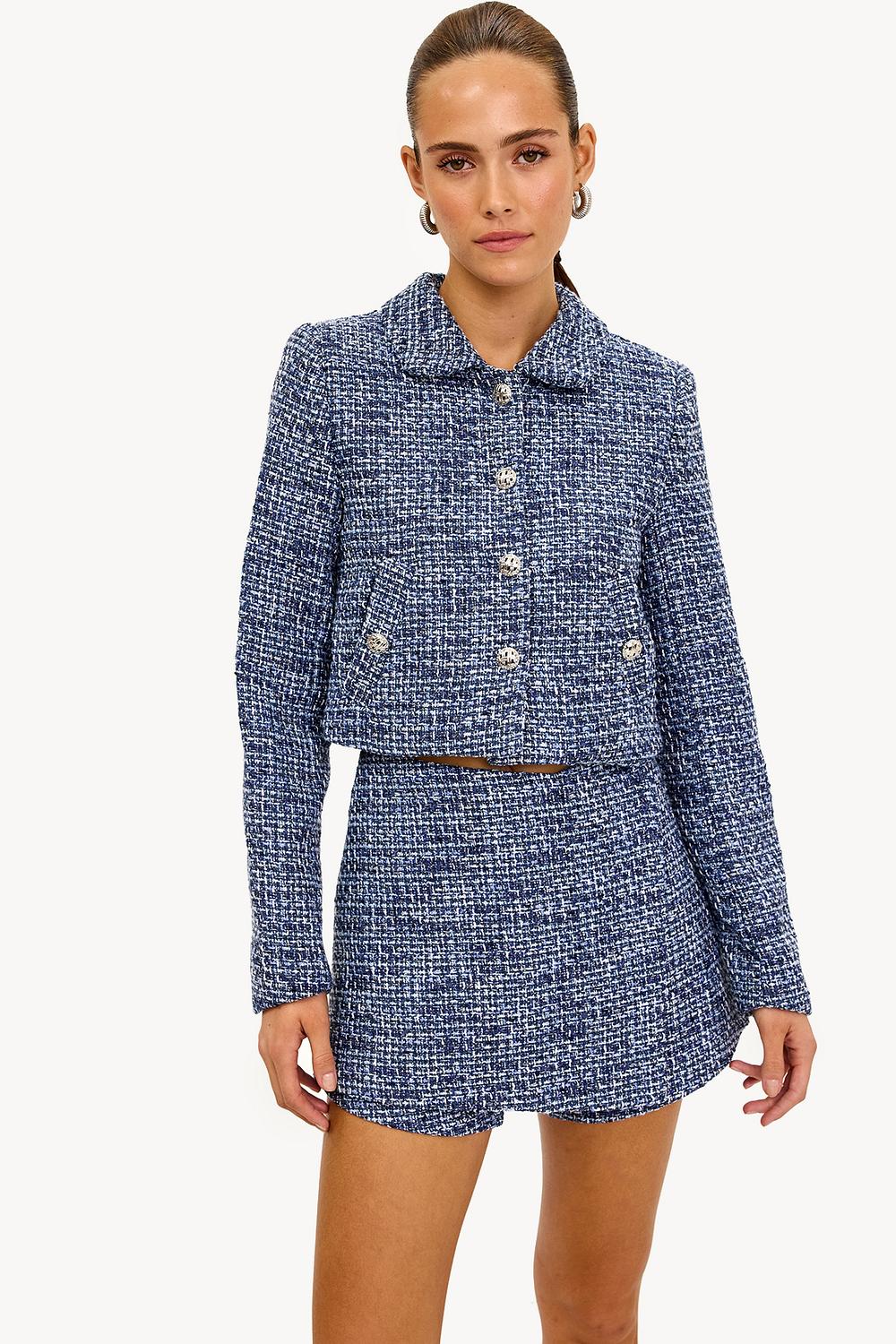 Blauwe skort