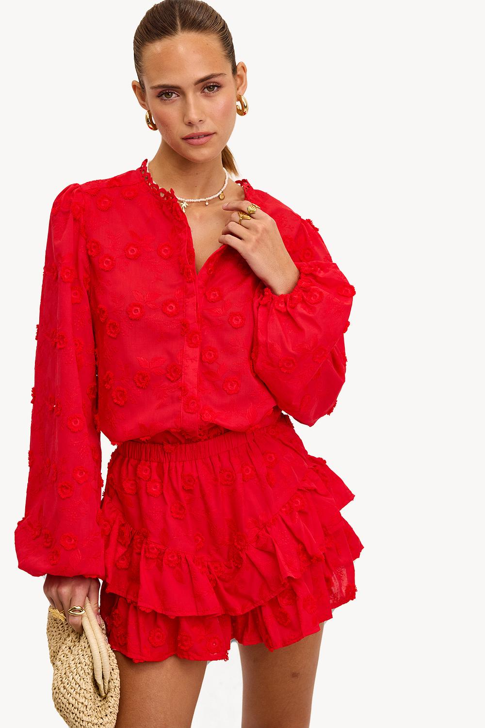 Falda pantalón roja